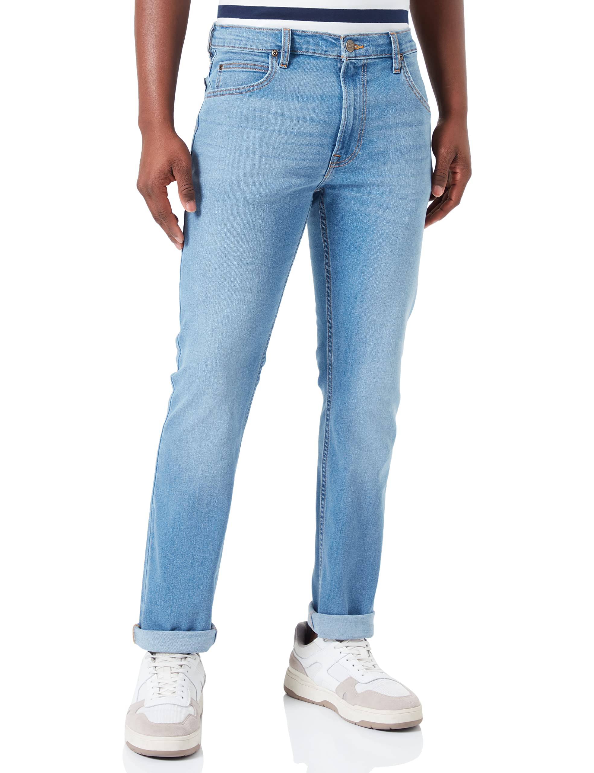 Lee Rider jean slim homme bleu délavé extensible