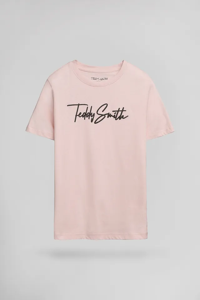 Teddy Smith T-Evan MC JR t-shirt rose pastel garçon