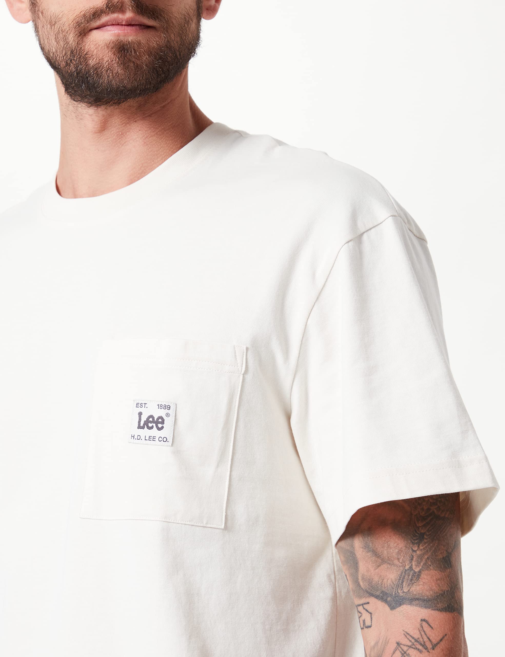 Lee Poche Ample t-shirt homme XXL écru