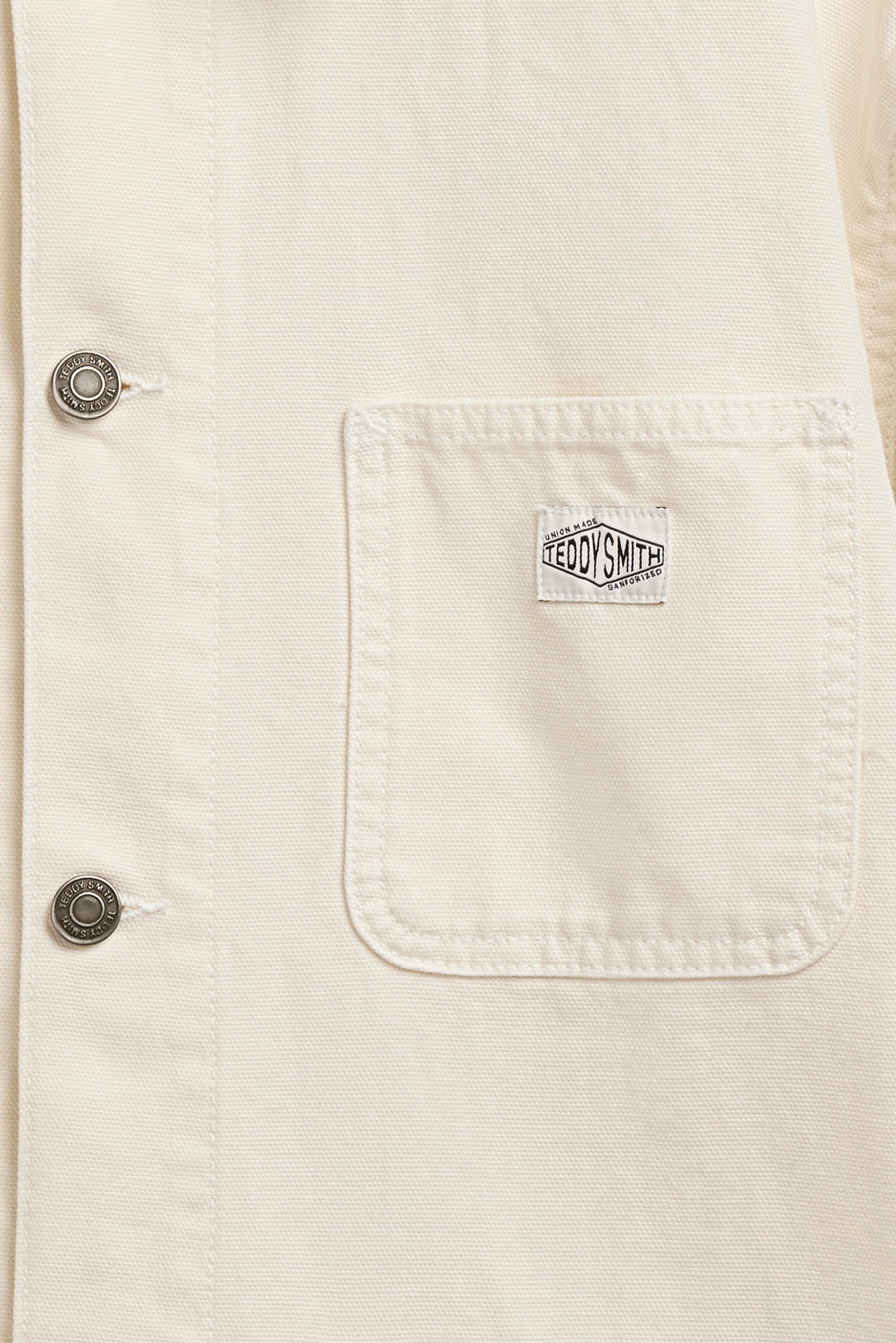 Teddy Smith V-Smile Middle White veste worker blanche