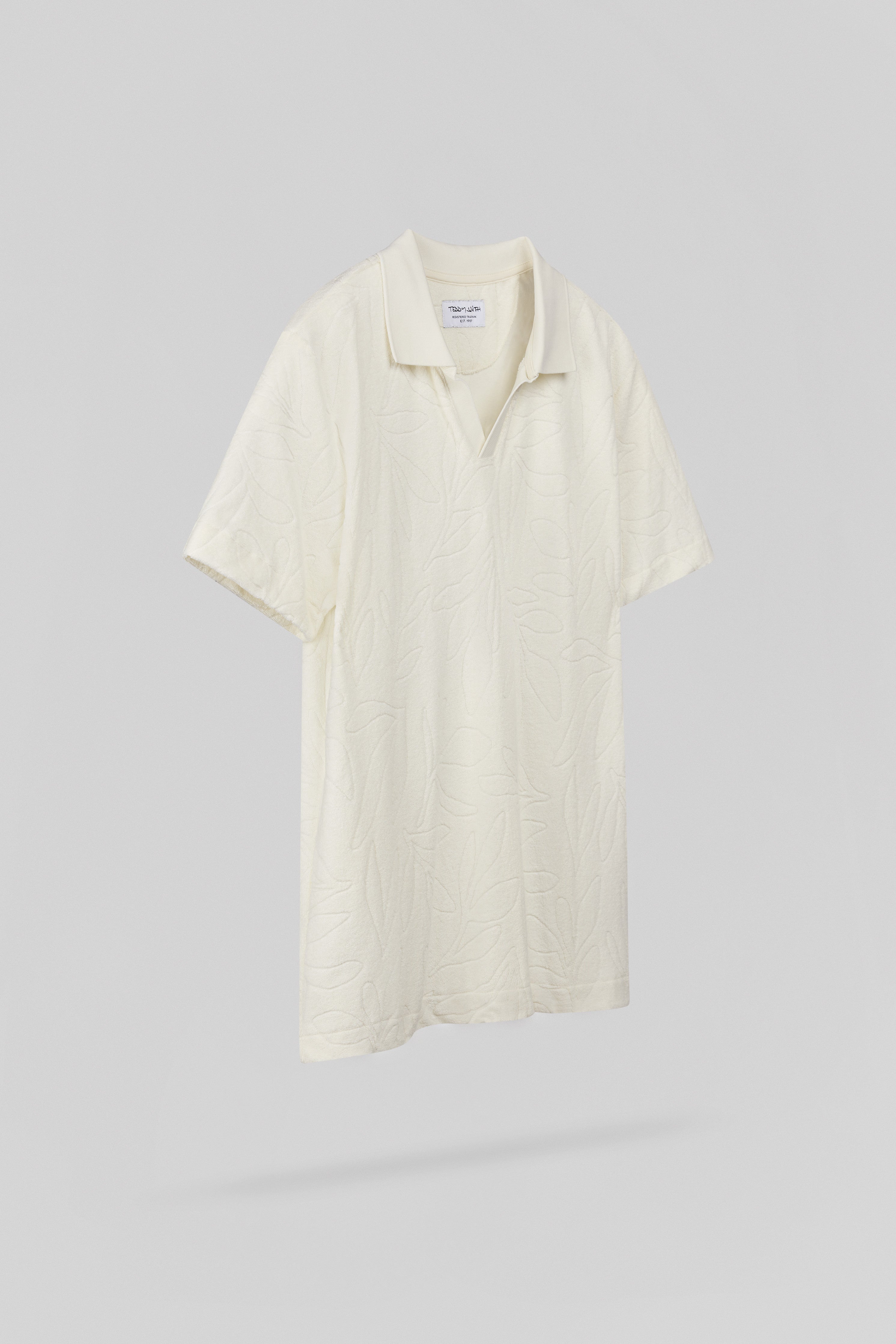 Teddy Smith P-Boban MC polo éponge blanc cassé homme