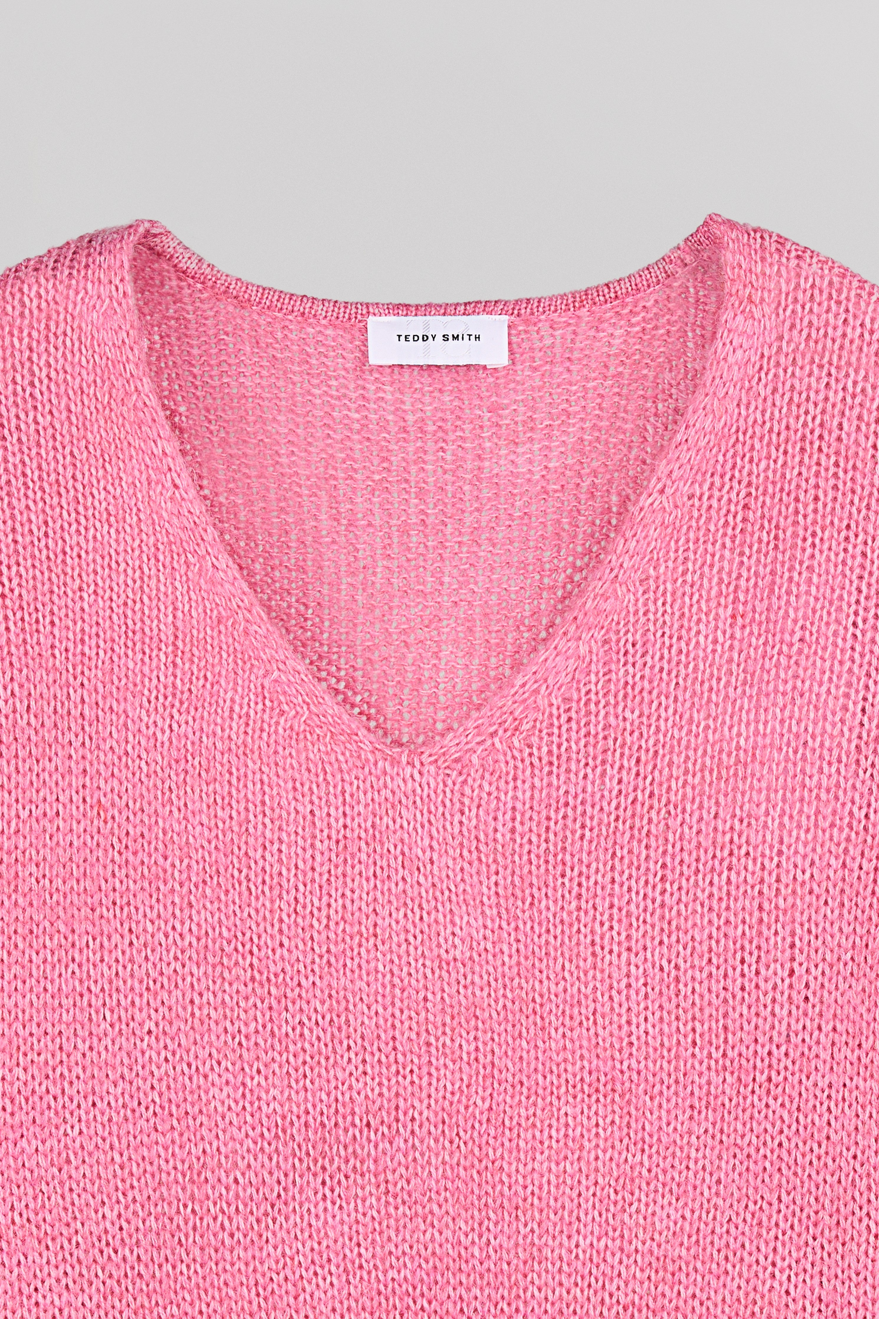 Teddy Smith P-Maggie pull laine rose col V ample