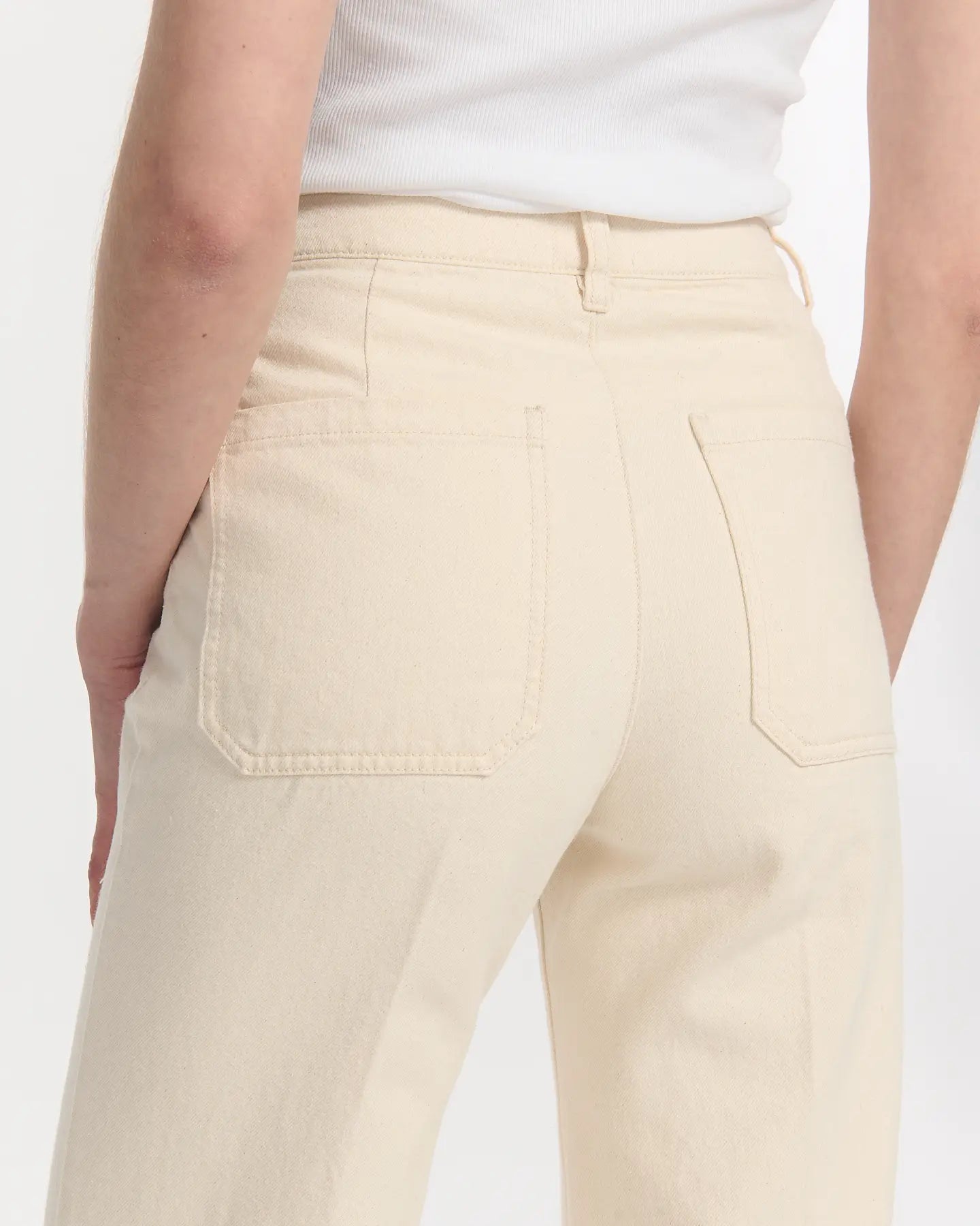 Labdip Swann Ecru jean large taille haute écru