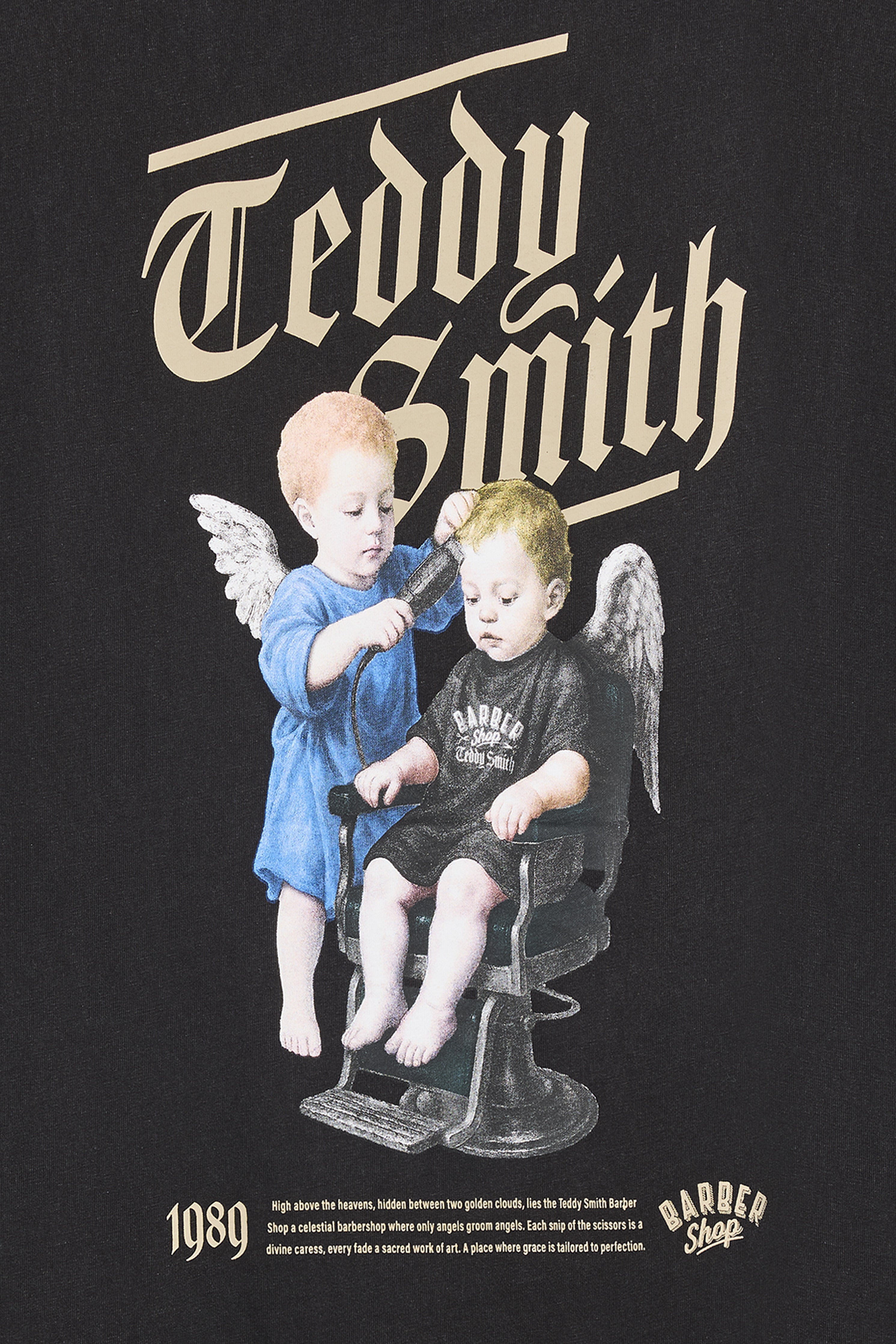 Teddy Smith T-Angel MC t-shirt noir délavé ample coton