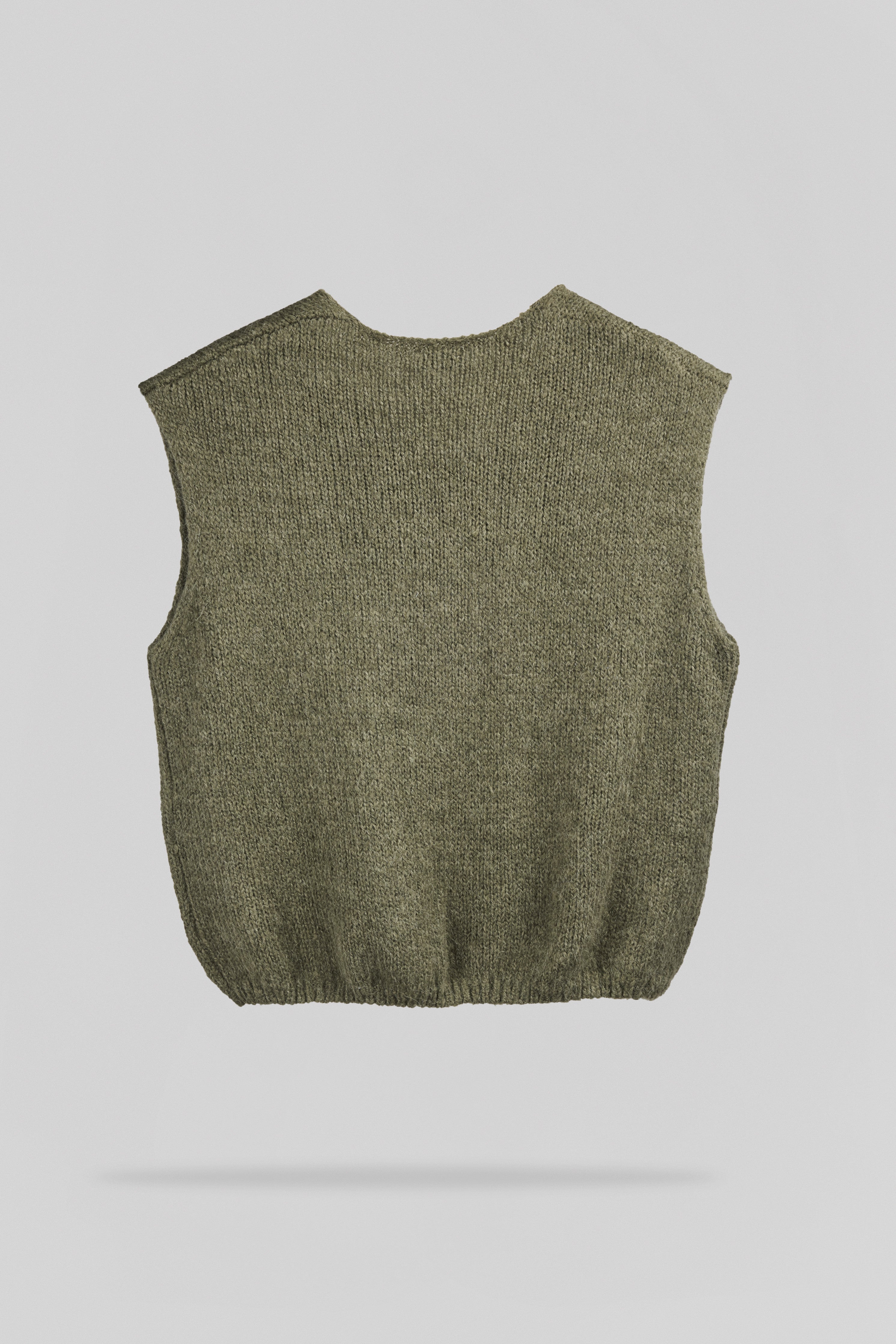 Teddy Smith P-Molia Dusty Kaki pull col V sans manches