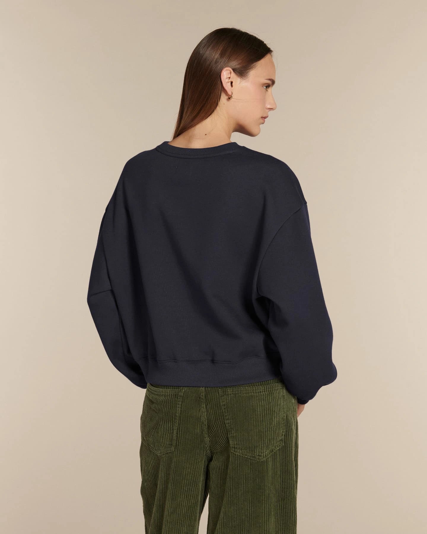 Labdip College FM-PO1653-261 sweat navy crop