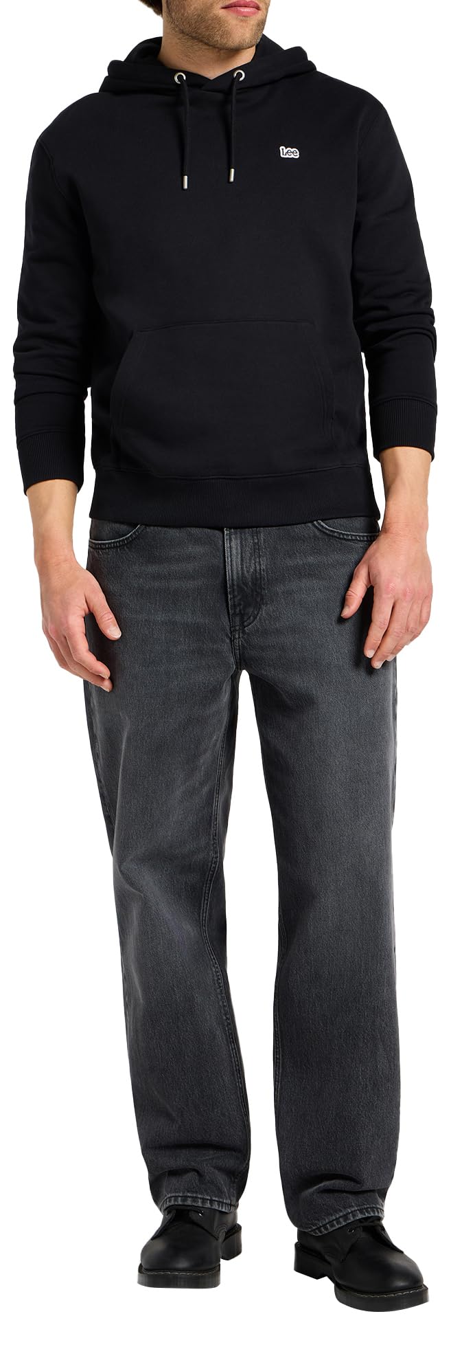 Lee Plain Hoodie sweat capuche homme noir XXL molleton
