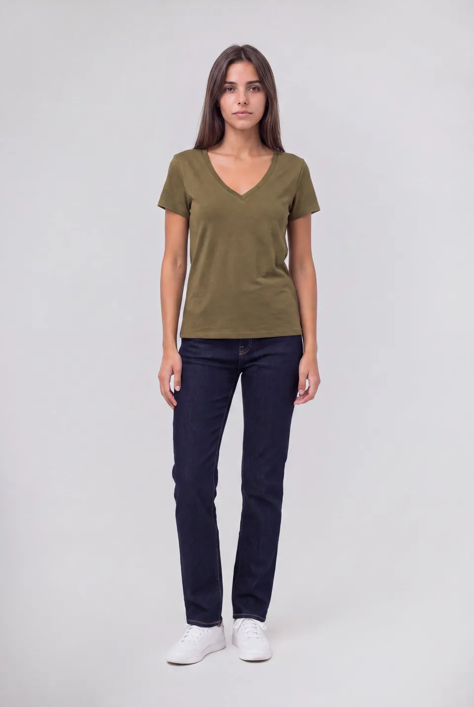 Teddy Smith T-MIA MC t-shirt col V femme sweet jungle