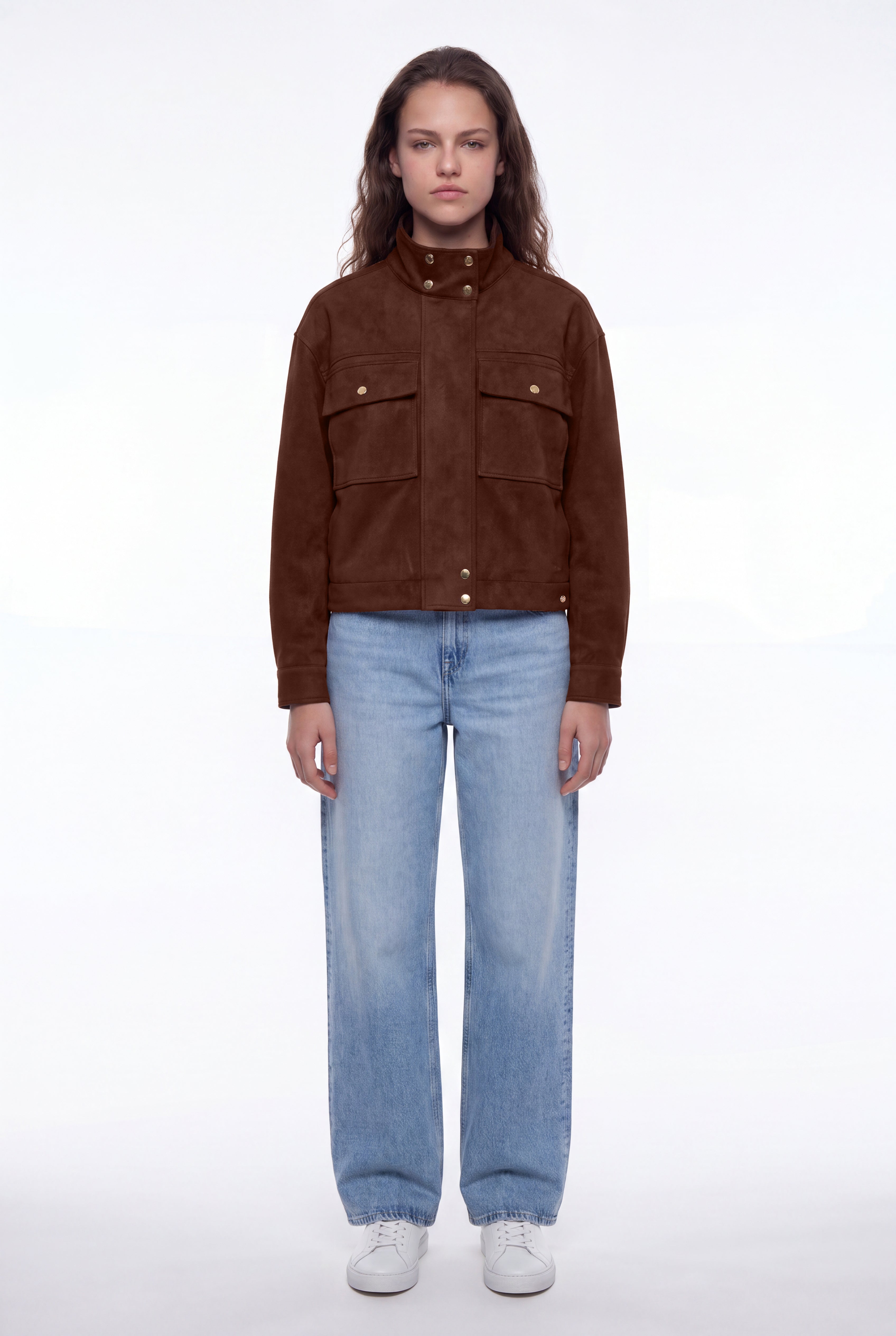 Teddy Smith B-Zephy blouson chocolat suédine