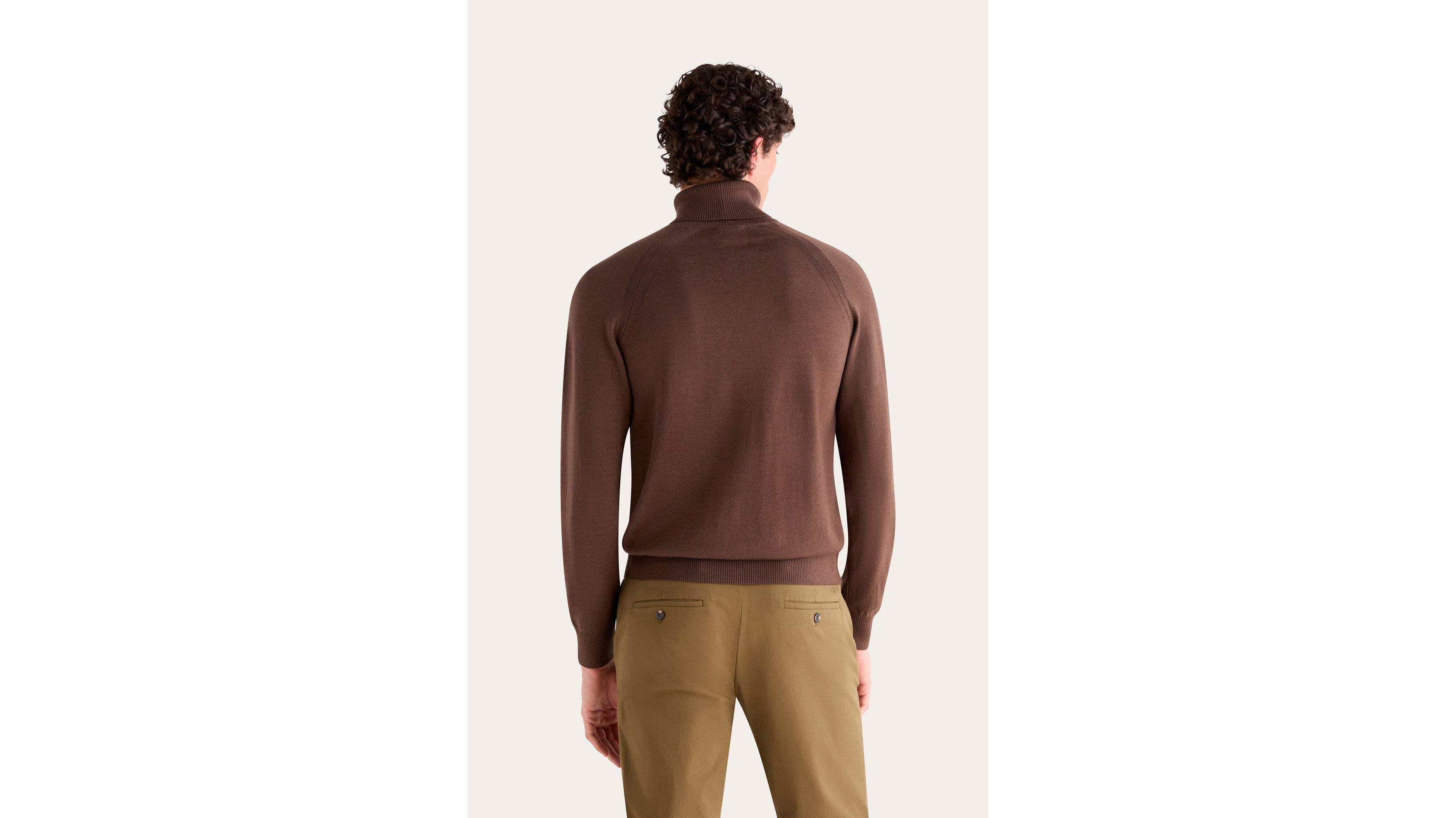 Dockers pull col roulé marron Hot Fudge mérinos regular