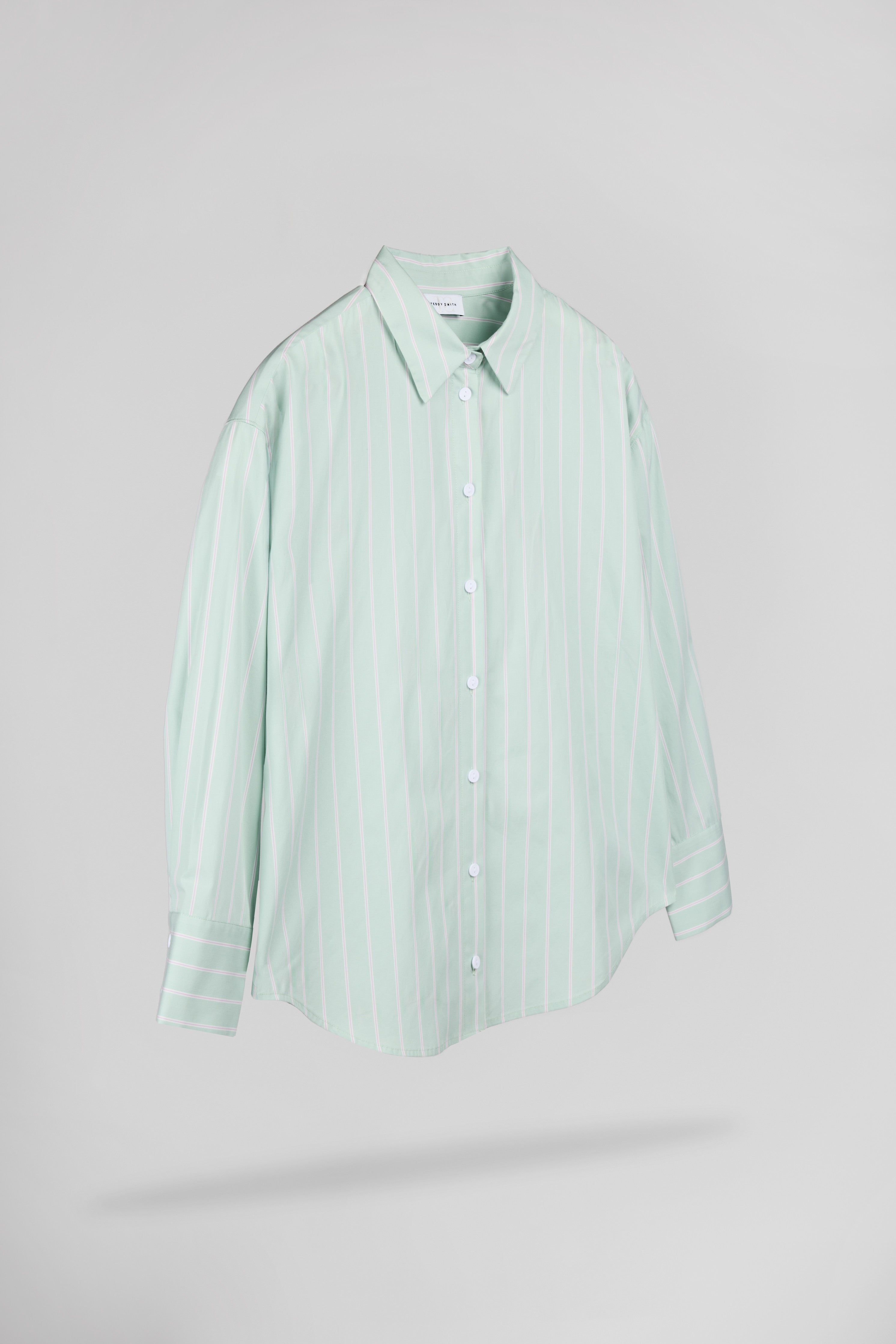 Teddy Smith C-Charlina chemise femme stone mint rayée