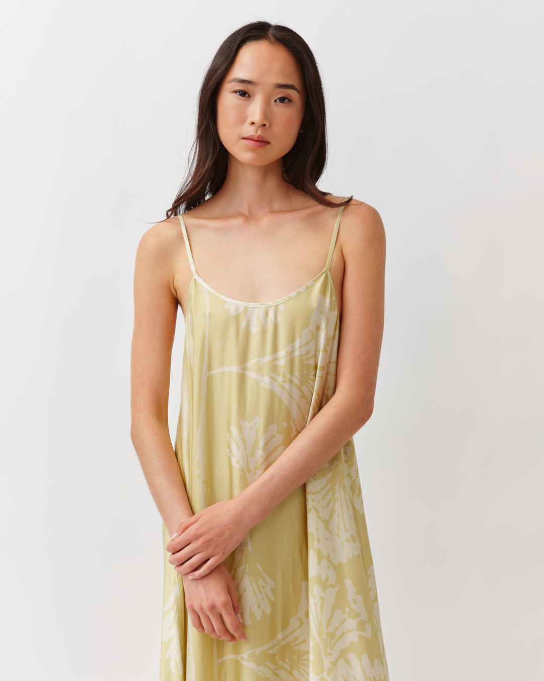 DIEGA Ravka robe jaune écru bretelles