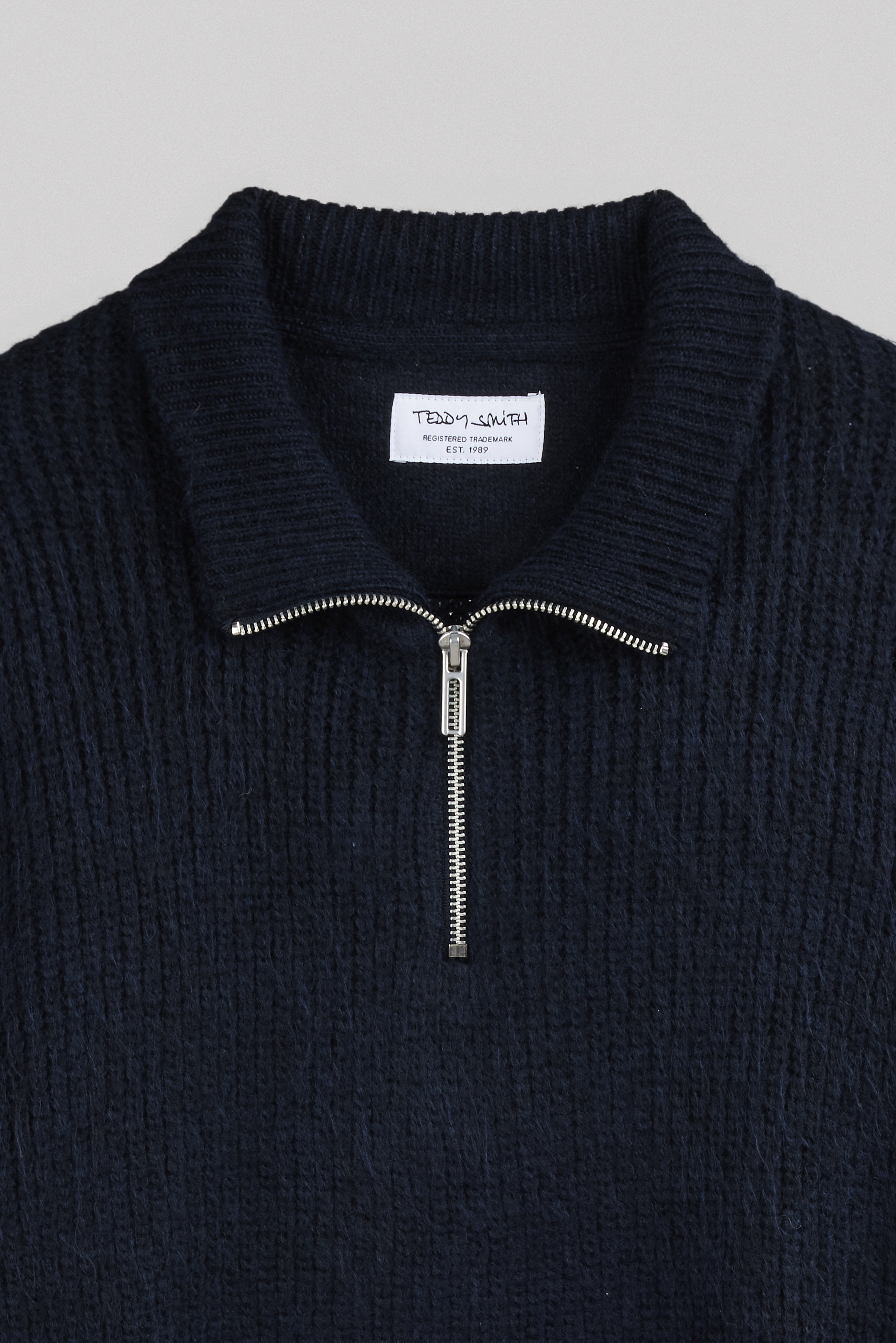 Teddy Smith P-Clayton pull dark navy camionneur zippé