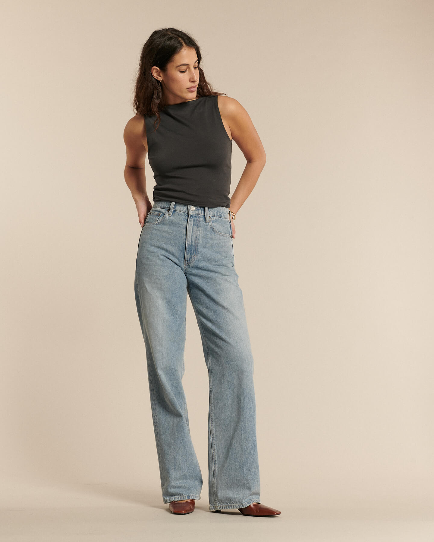 Labdip Sully Long Denim Stone Bleach IN 05 jean taille haute