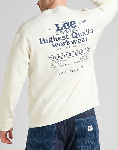 Lee Workwear Crew sweat homme écru L