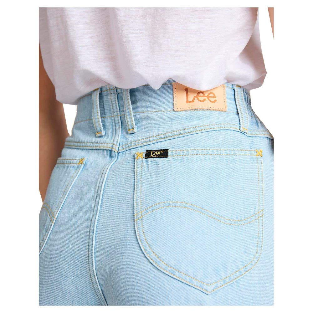 Lee Elasticated Mom jean femme délavé coupe taille haute