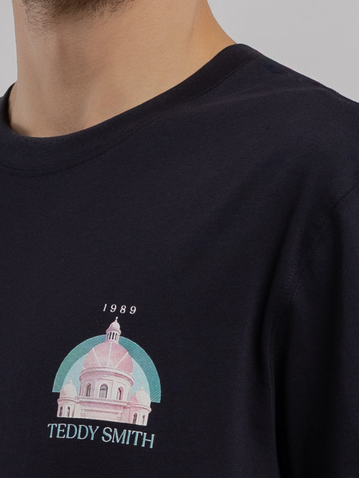 Teddy Smith T-Andrew MC t-shirt ample Dark Navy col rond
