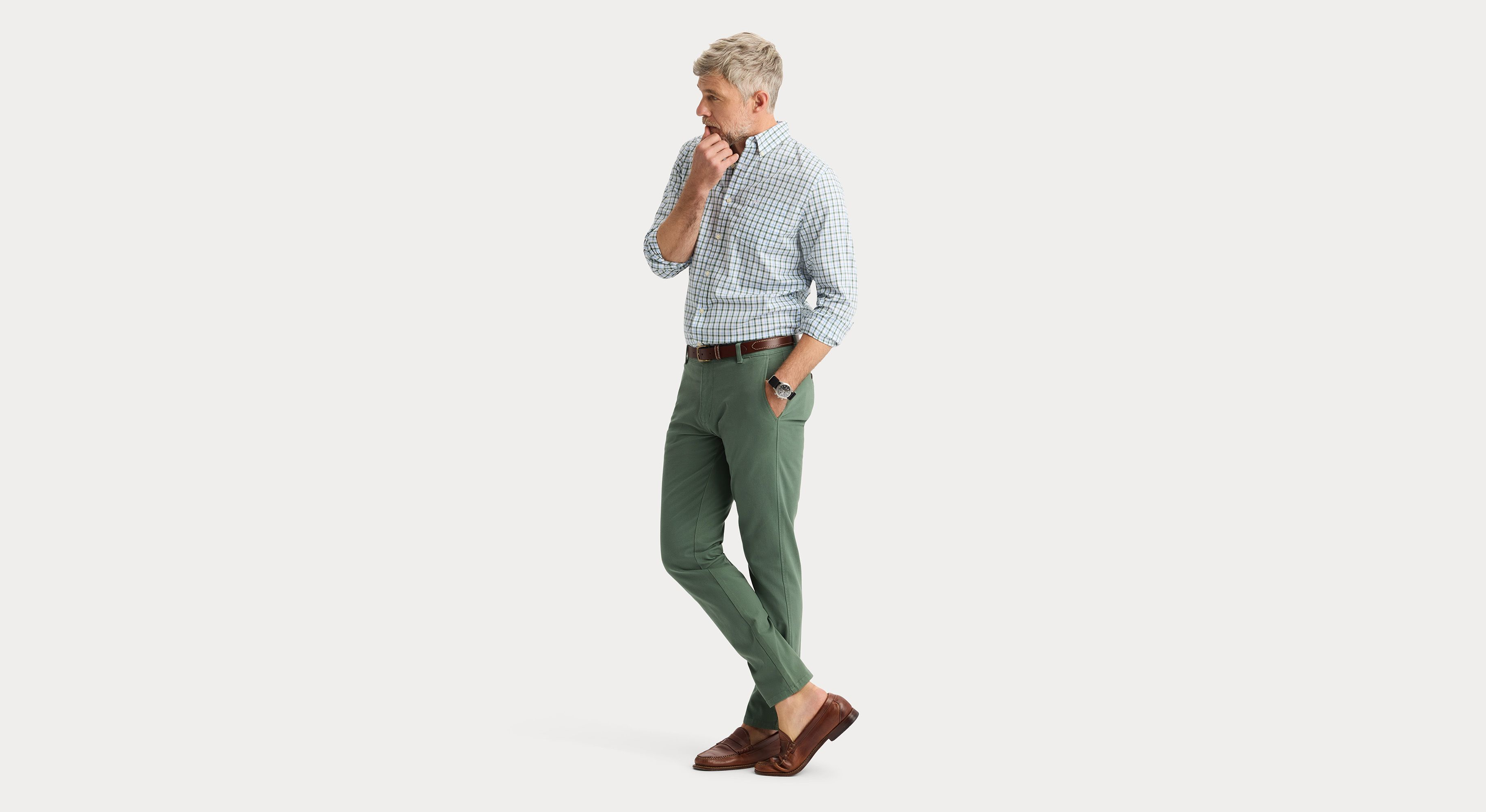 Dockers Ultimate Slim Fit chino vert Duck stretch