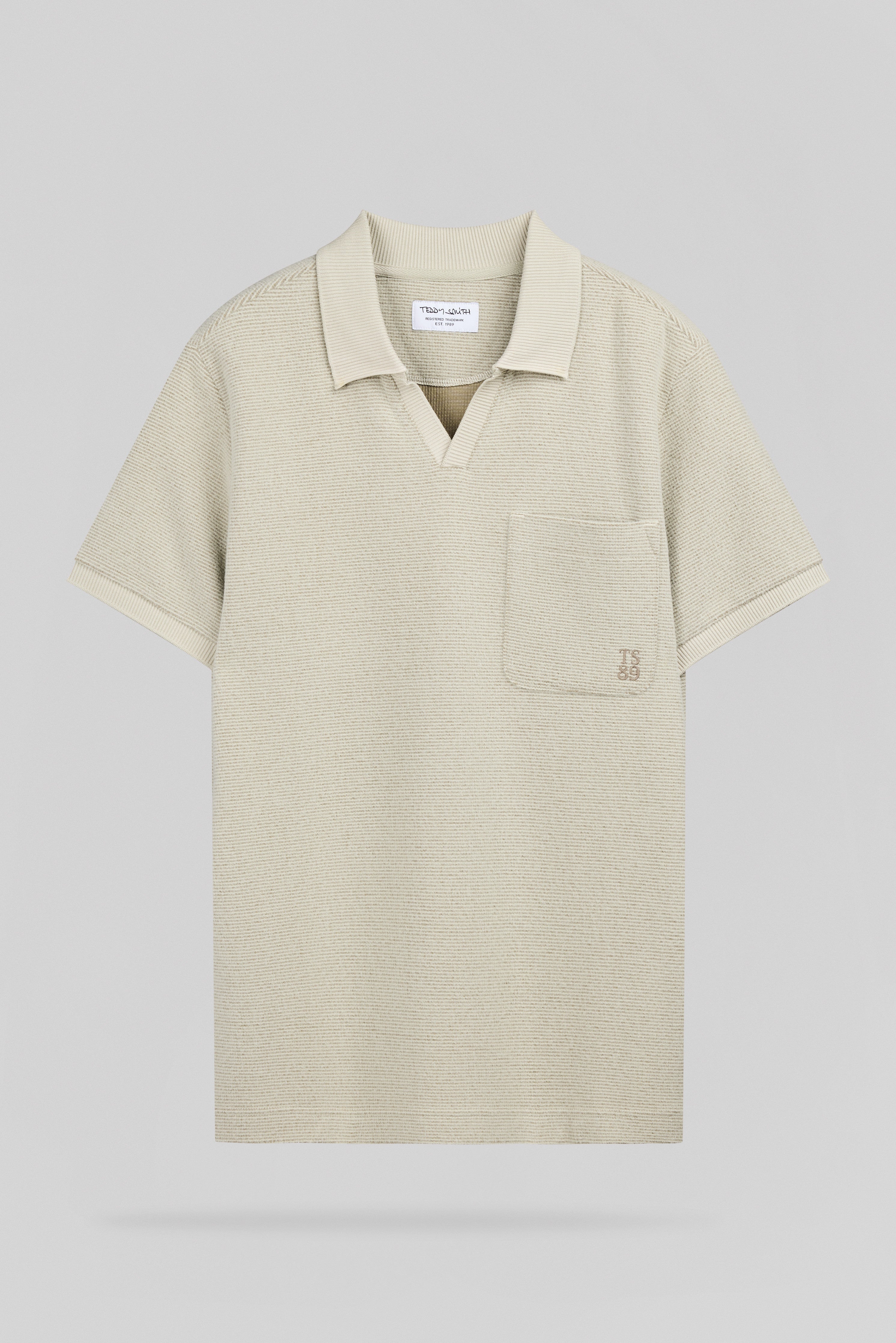 Teddy Smith P-Sonrad MC Polo homme crème waffle
