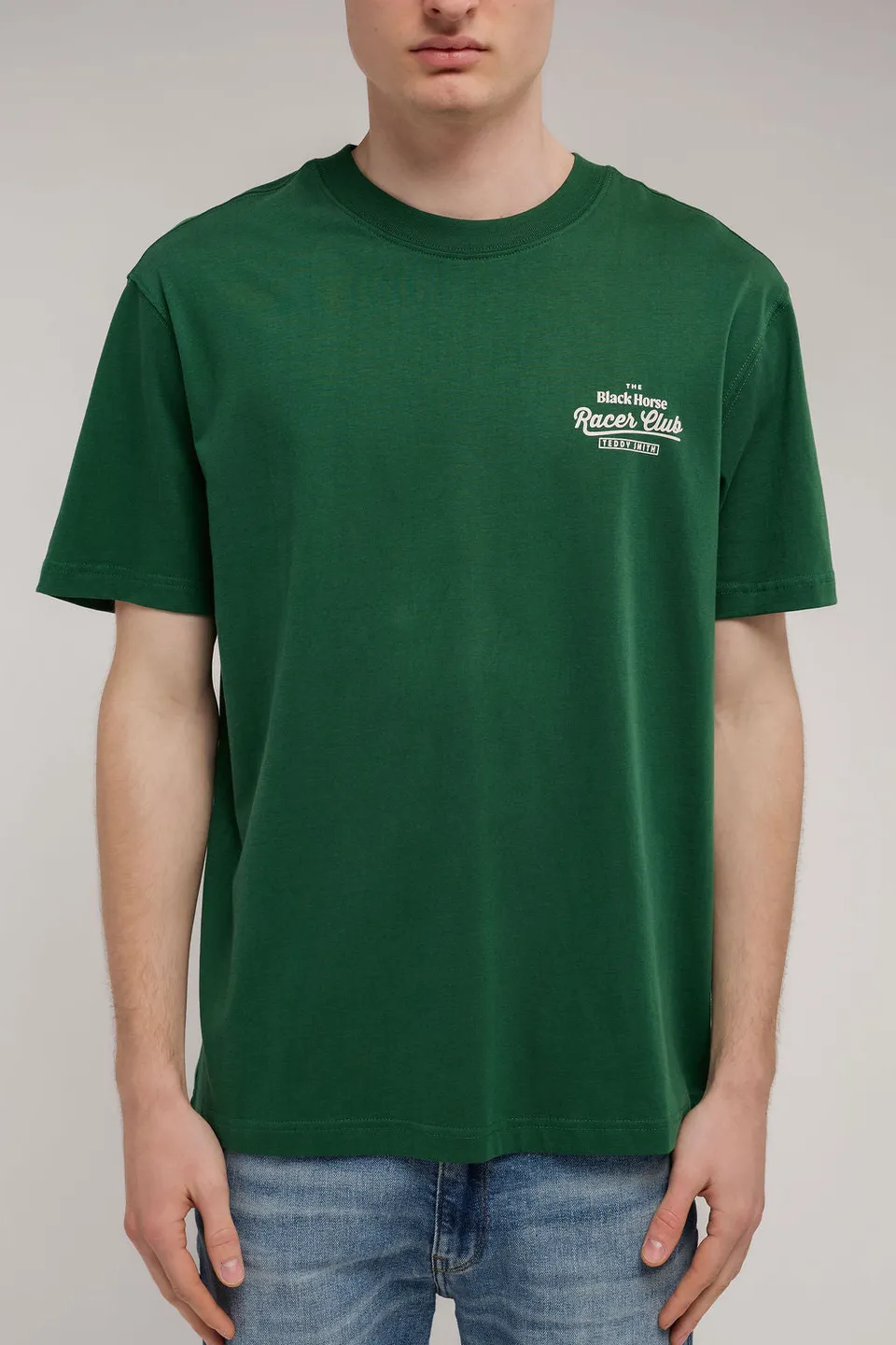 Teddy Smith T-Racer MC t-shirt homme vert coupe ample
