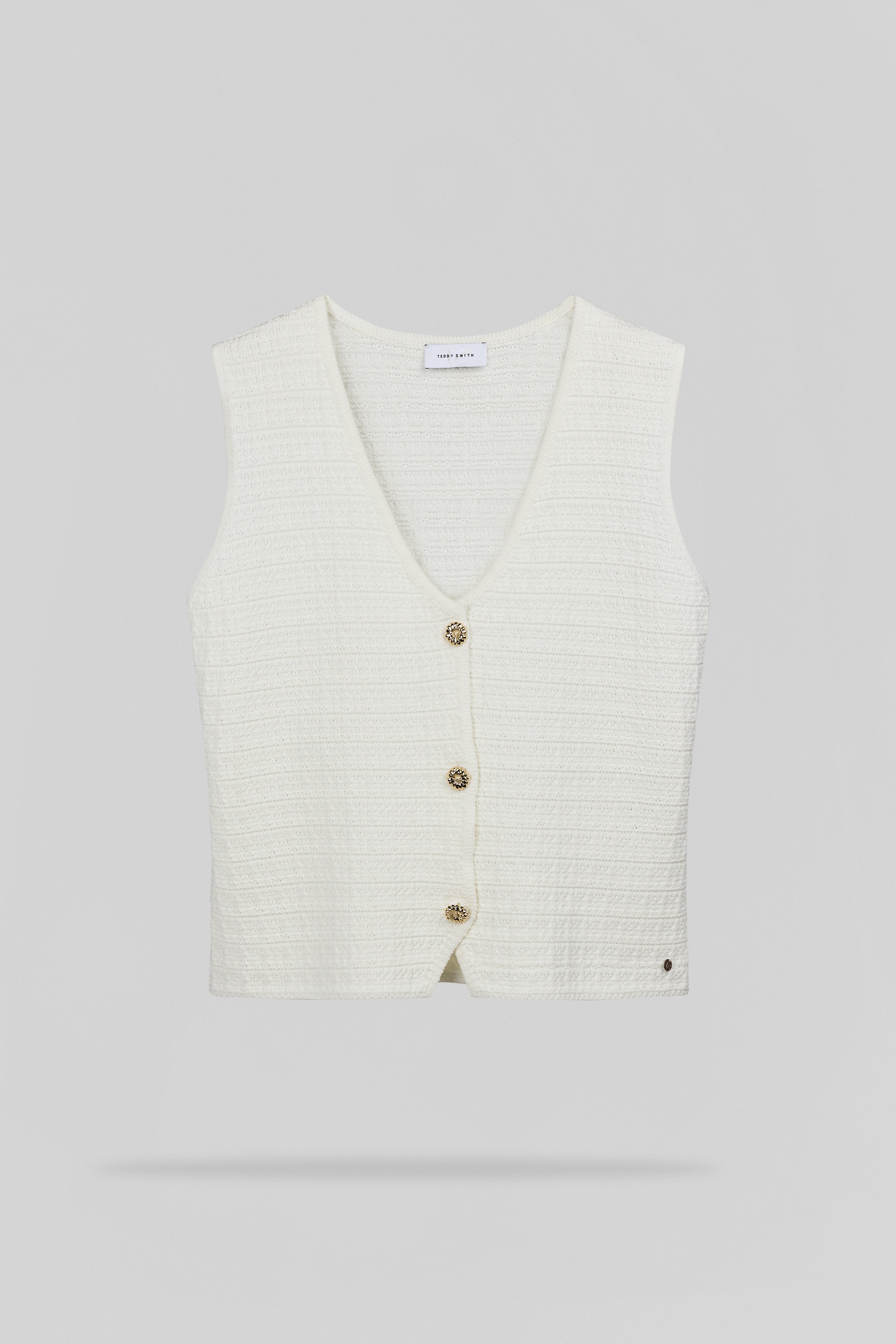 Teddy Smith G-Millie gilet sans manches blanc cassé