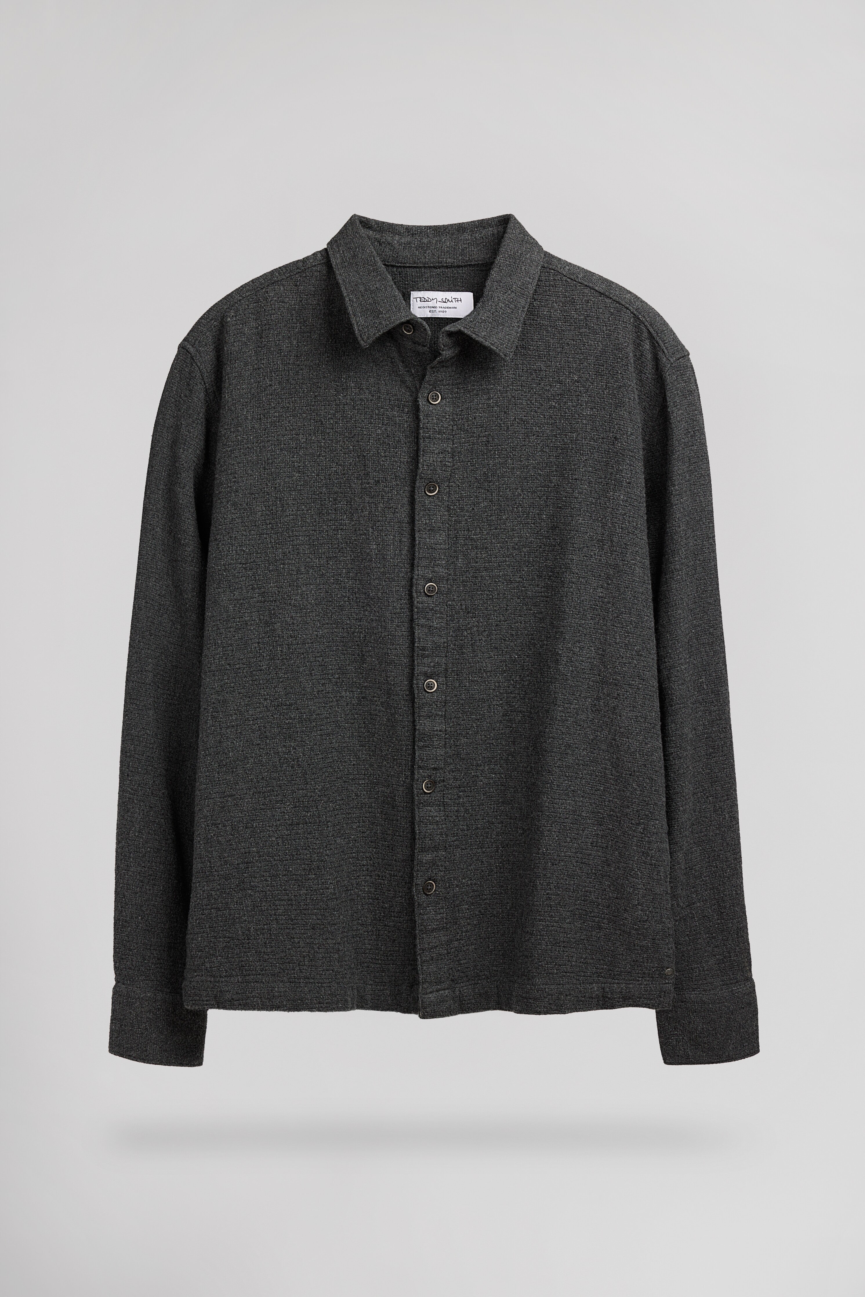 Teddy Smith C-Canyon ML chemise flanelle homme noir coton