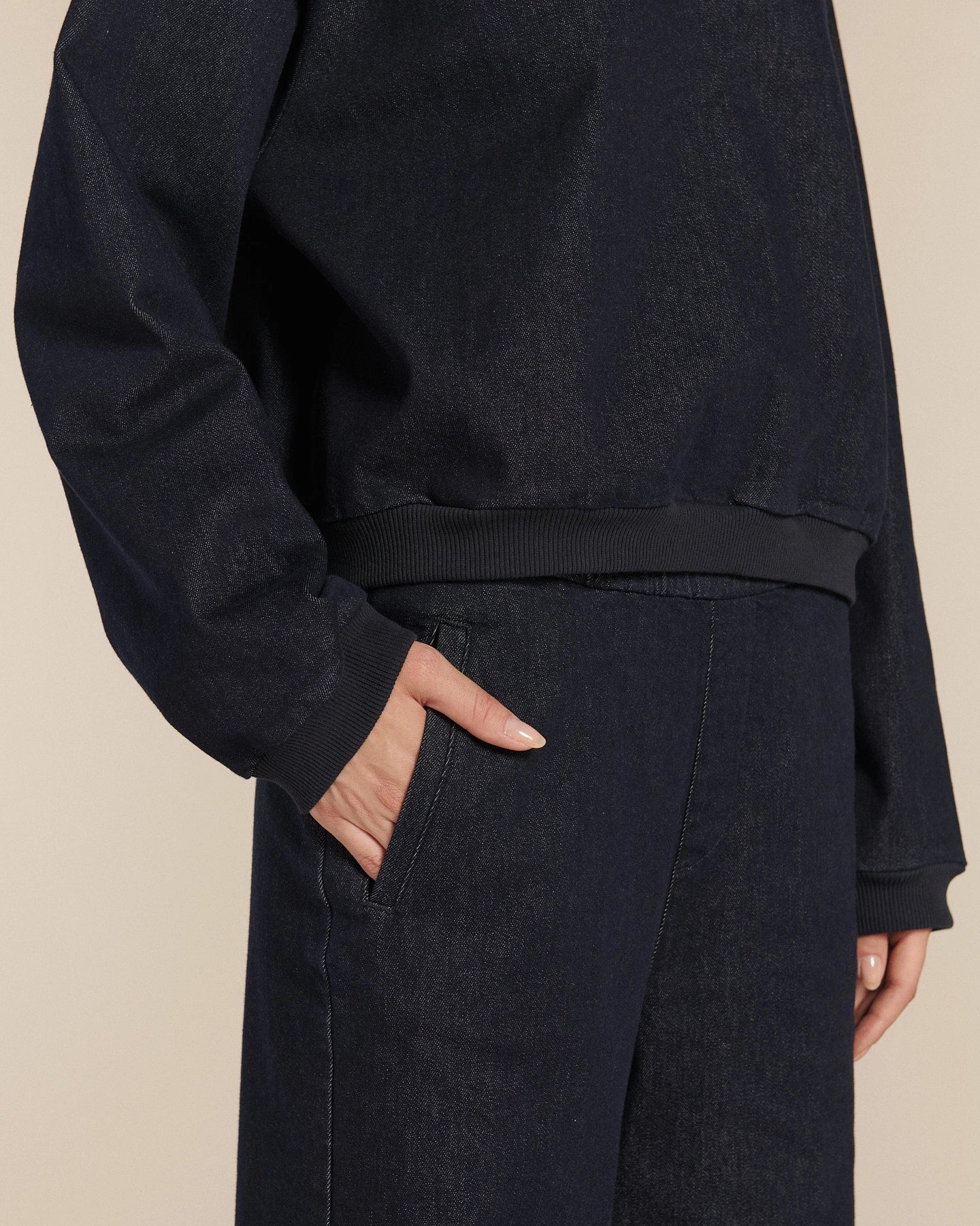 Labdip Napa Long jean flare taille haute denim laine
