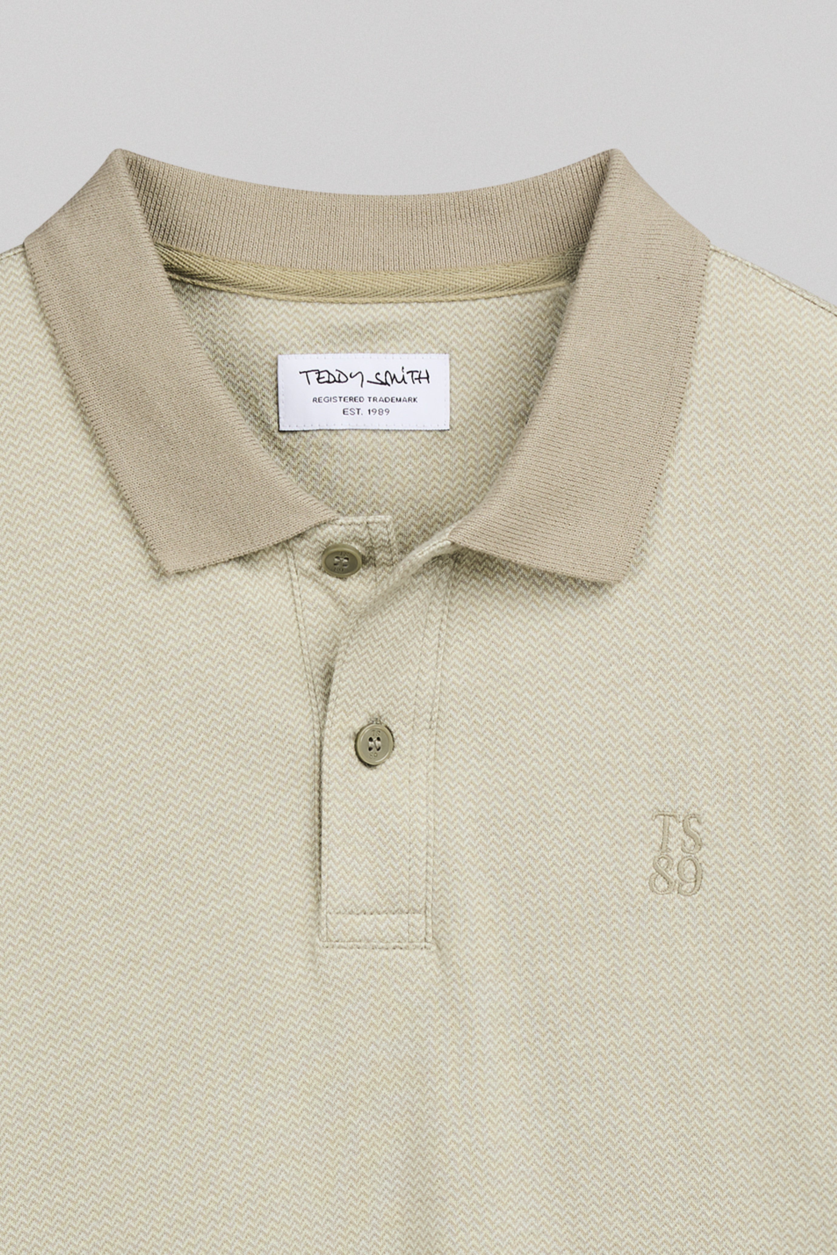TEDDY SMITH P-Osey polo jacquard homme kaki