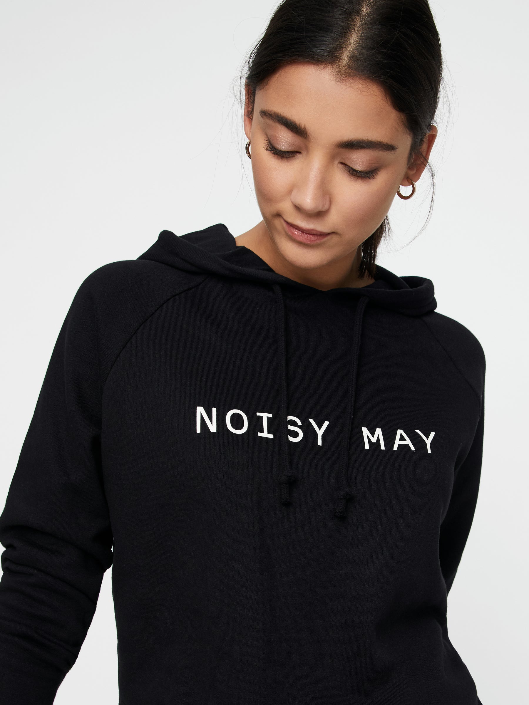 Noisy May sweat à capuche loose imprimé devant