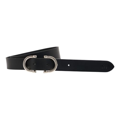 Lee Double Clasp Belt ceinture femme cuir noir taille 80