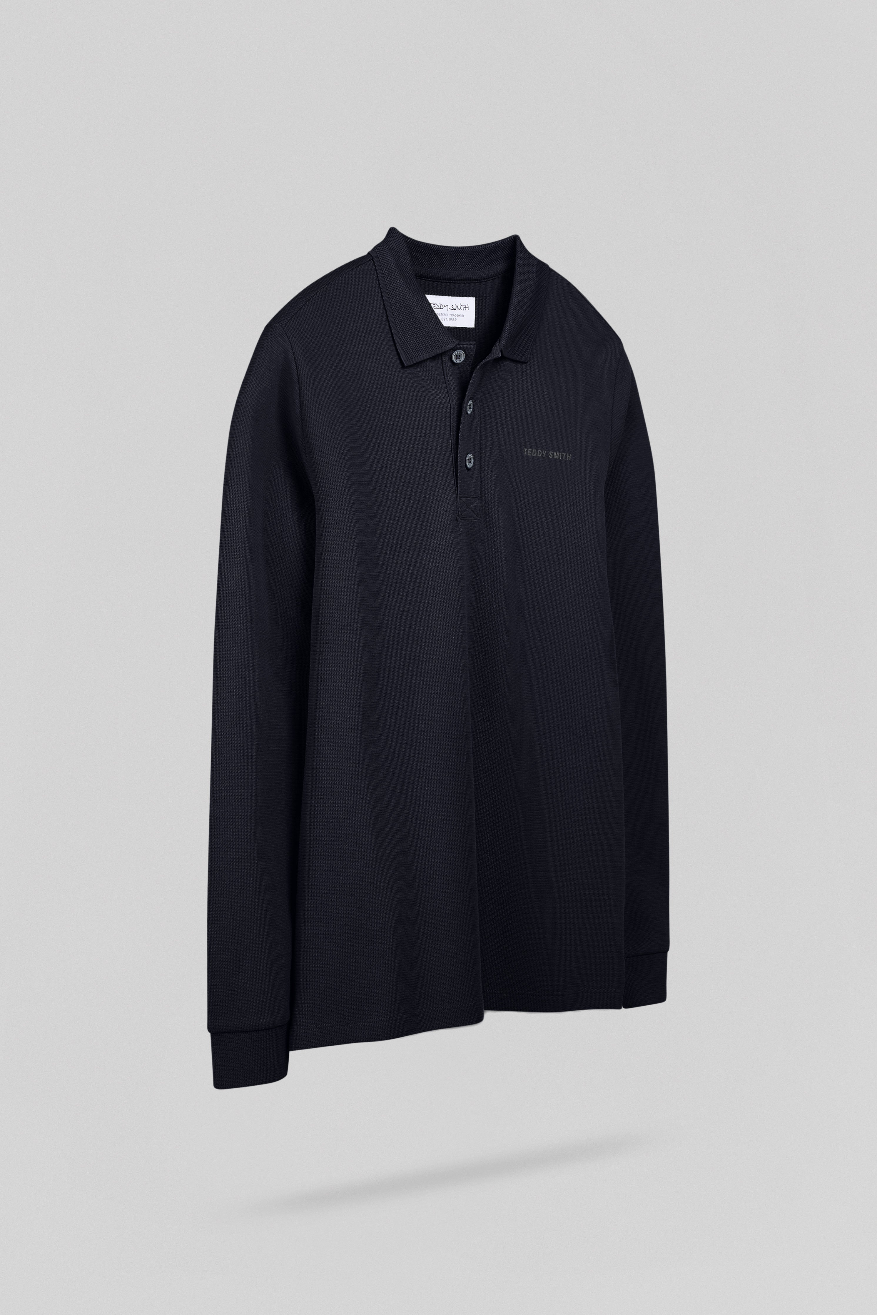 Teddy Smith P-Joel ML polo homme bleu marine manches longues
