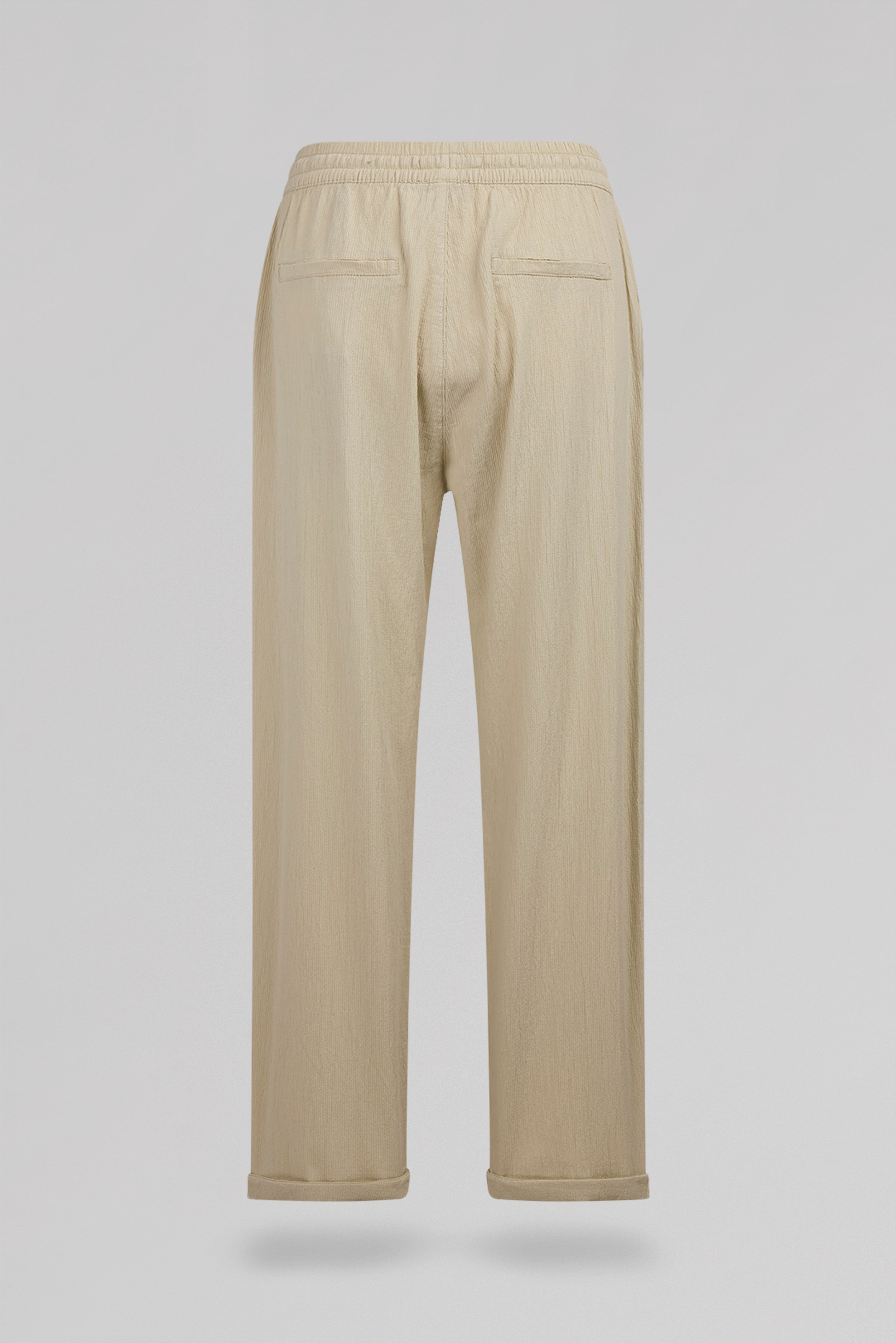 Teddy Smith Seersucke pantalon slim grège femme