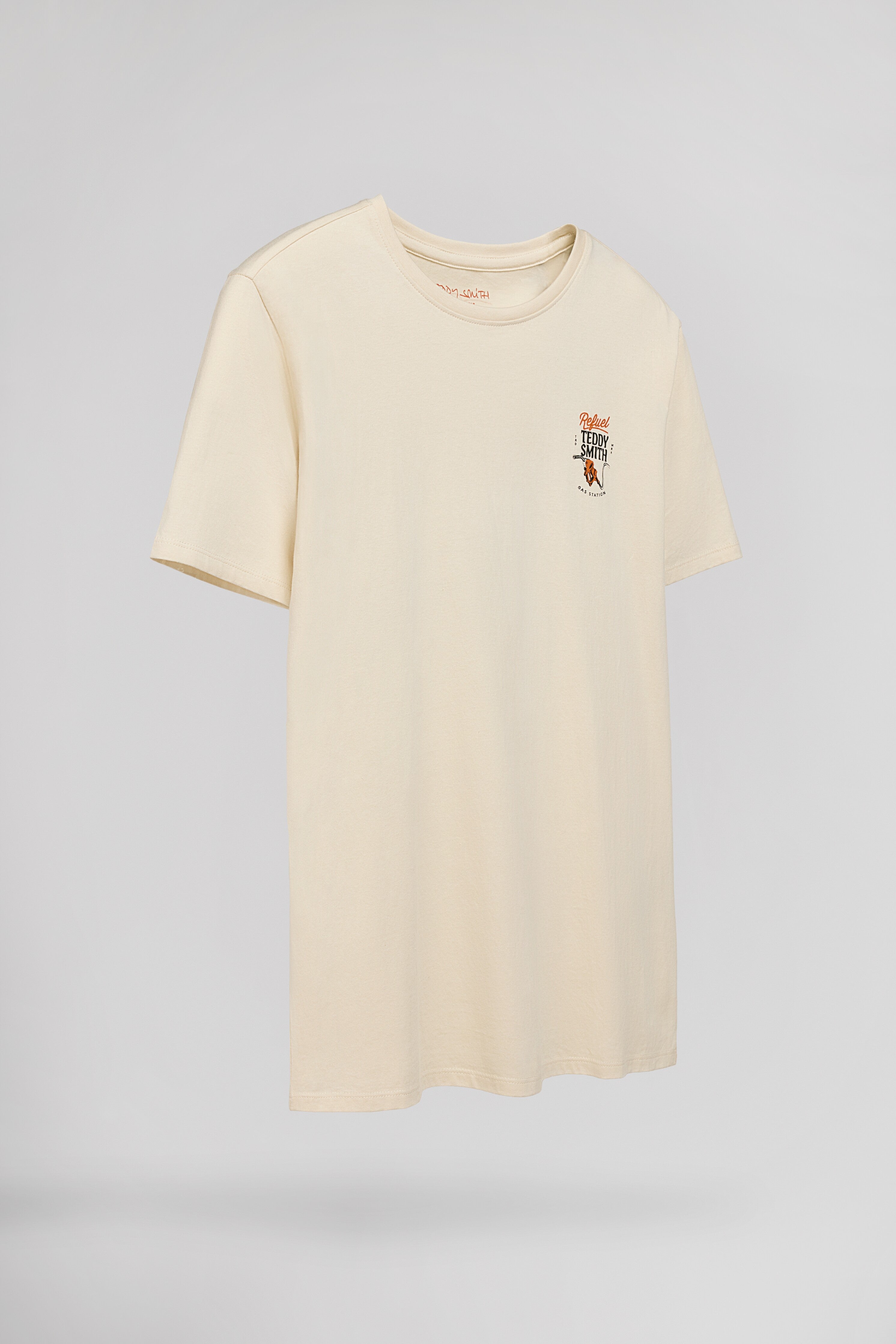 Teddy Smith T-Carser t-shirt cream homme coton