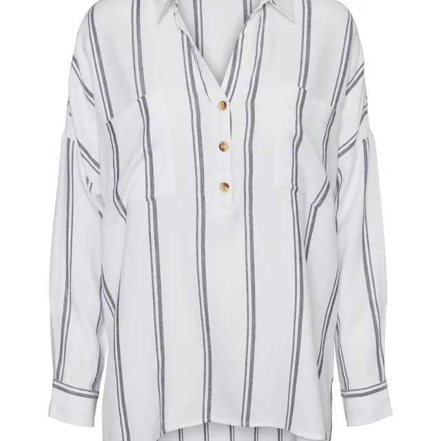 Chemise Noisy May manches longues ample col V viscose