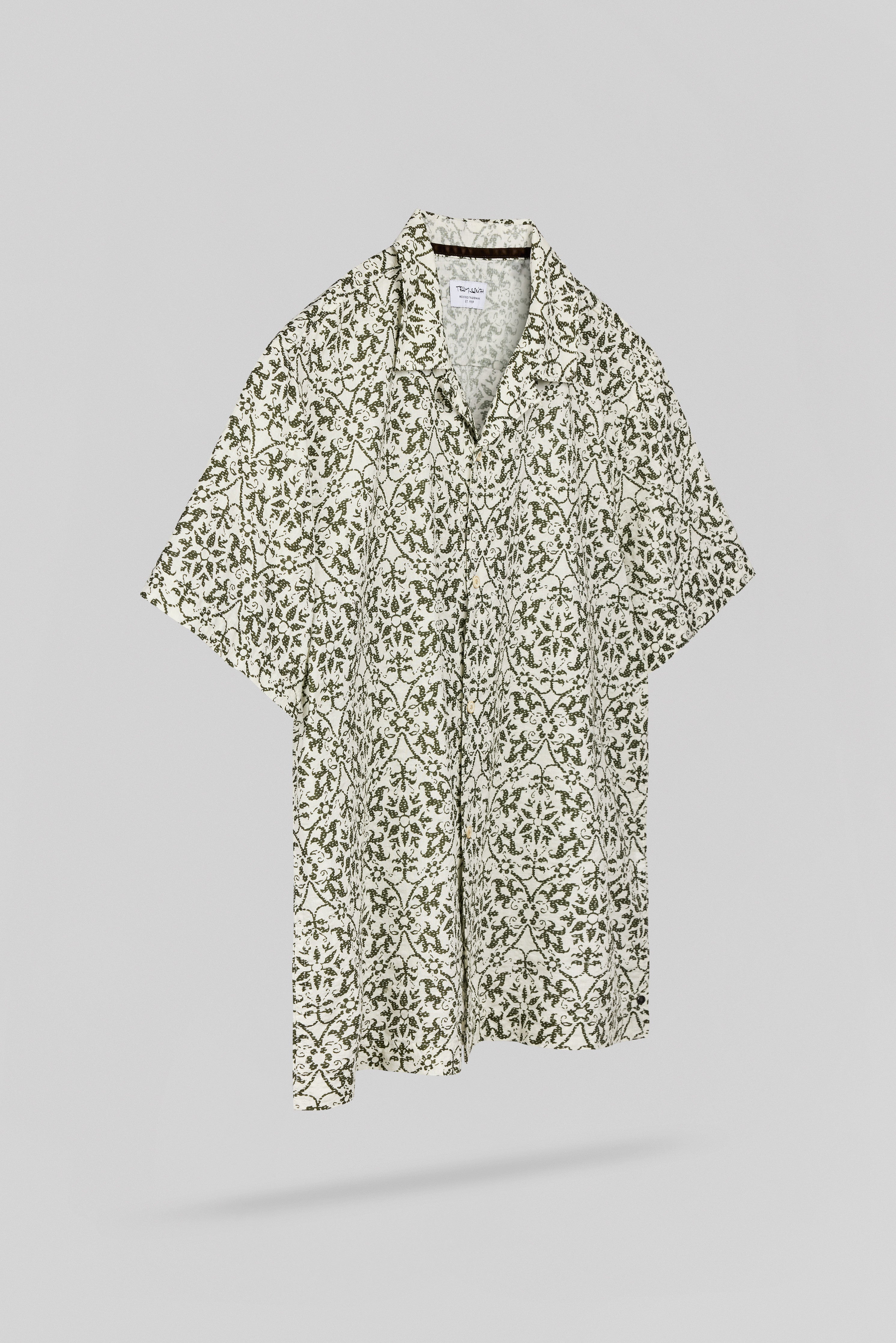 Teddy Smith C-Raymond MC chemise homme cream imprimé