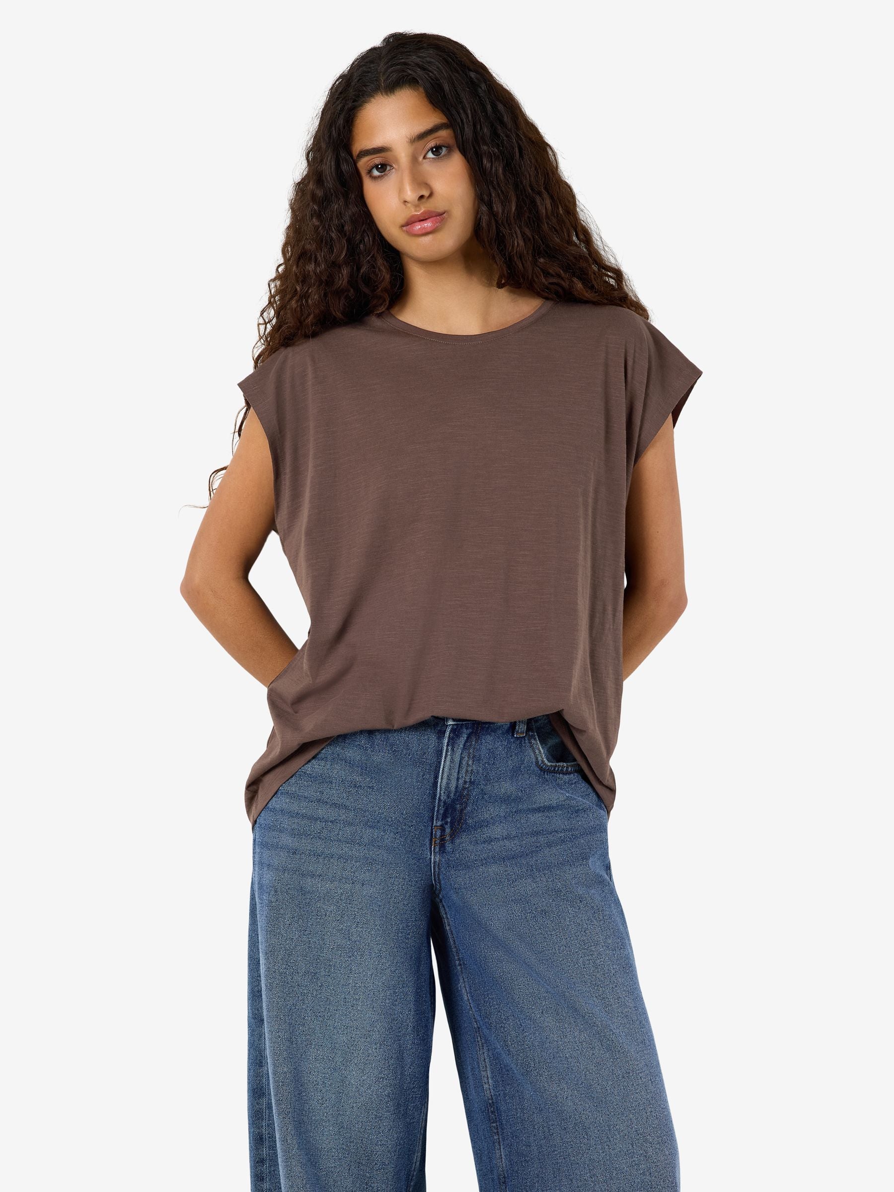 Noisy May Mathilde t-shirt oversize coton bio long