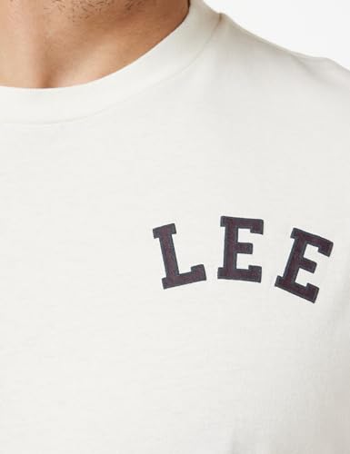 Lee S Tee t-shirt homme XL écru coton port quotidien