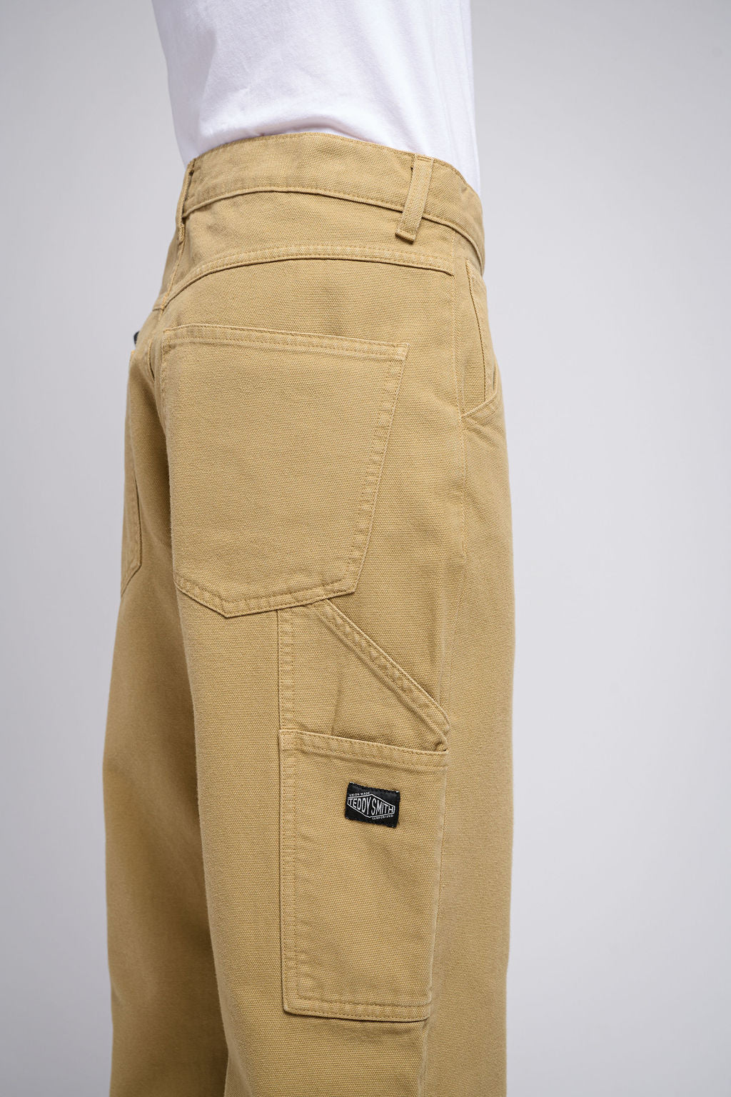 Teddy Smith Carpenter Canva pantalon droit beige coton
