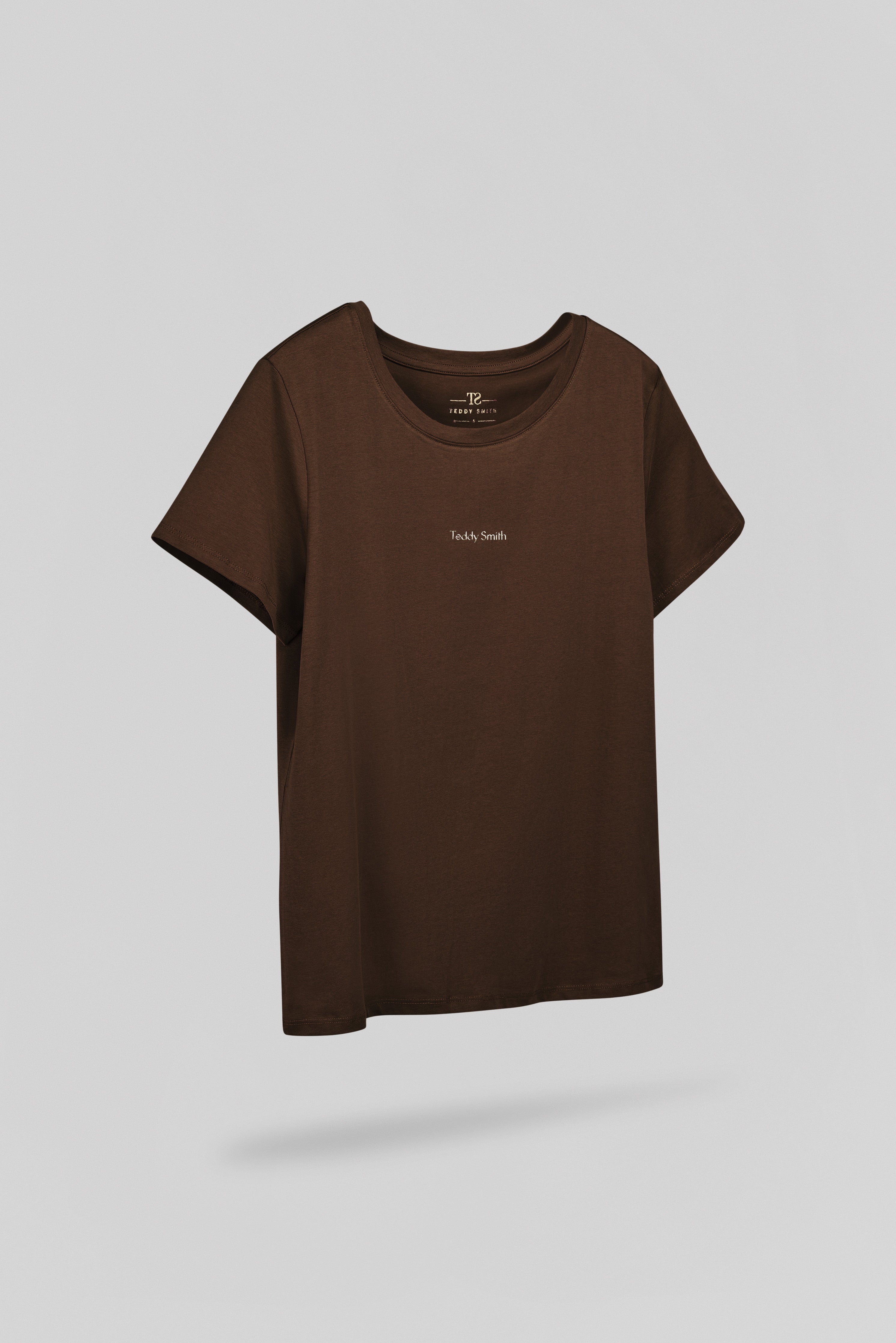 Teddy Smith T-Ribelle MC t-shirt femme chocolat coton
