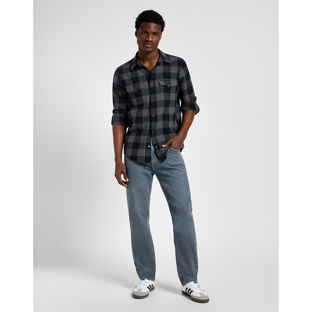 Lee Clean Western Shirt chemise homme gris coupe regular