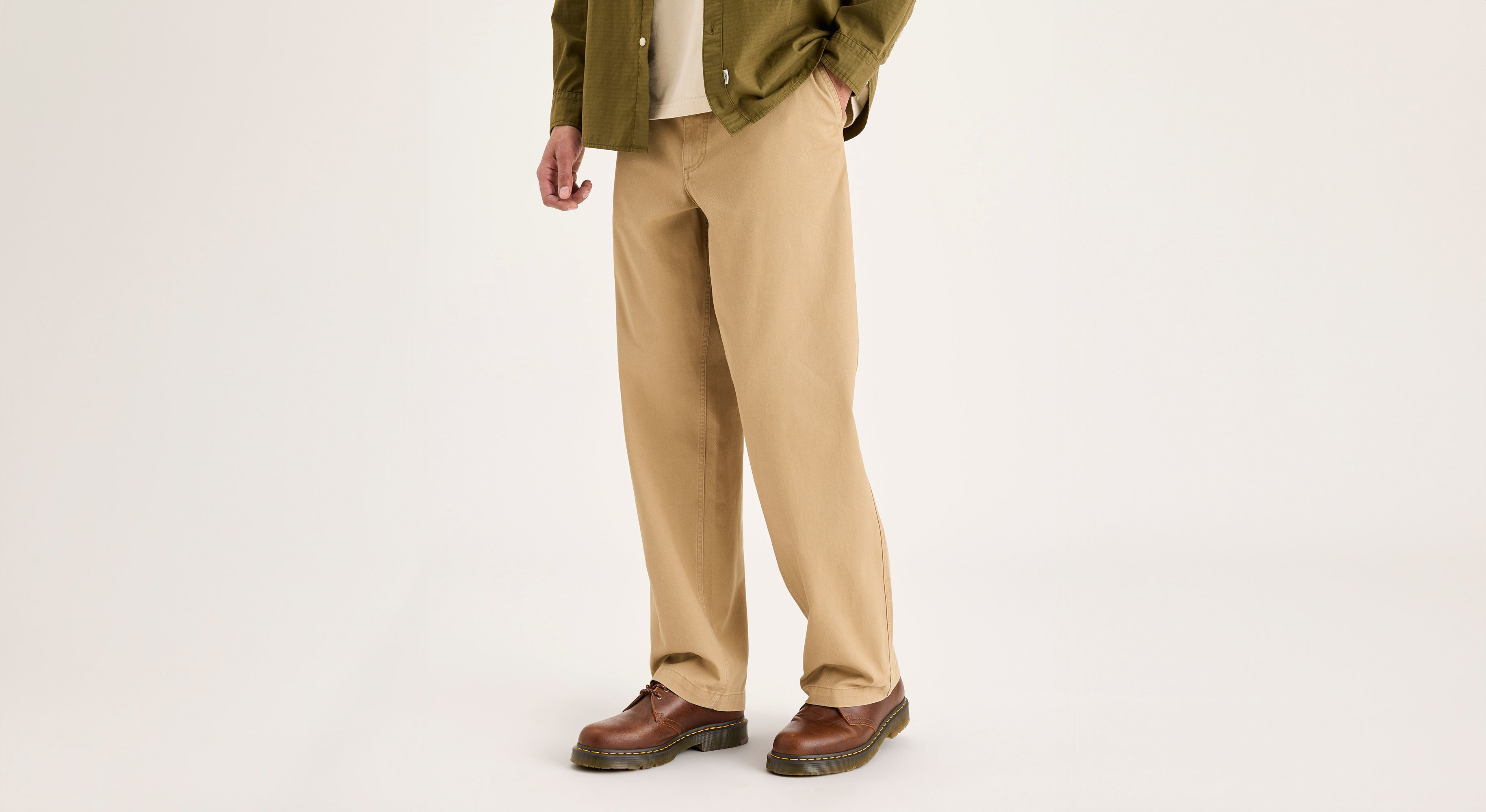 Dockers Eighty-Six Alpha chino loose beige harvest stretch