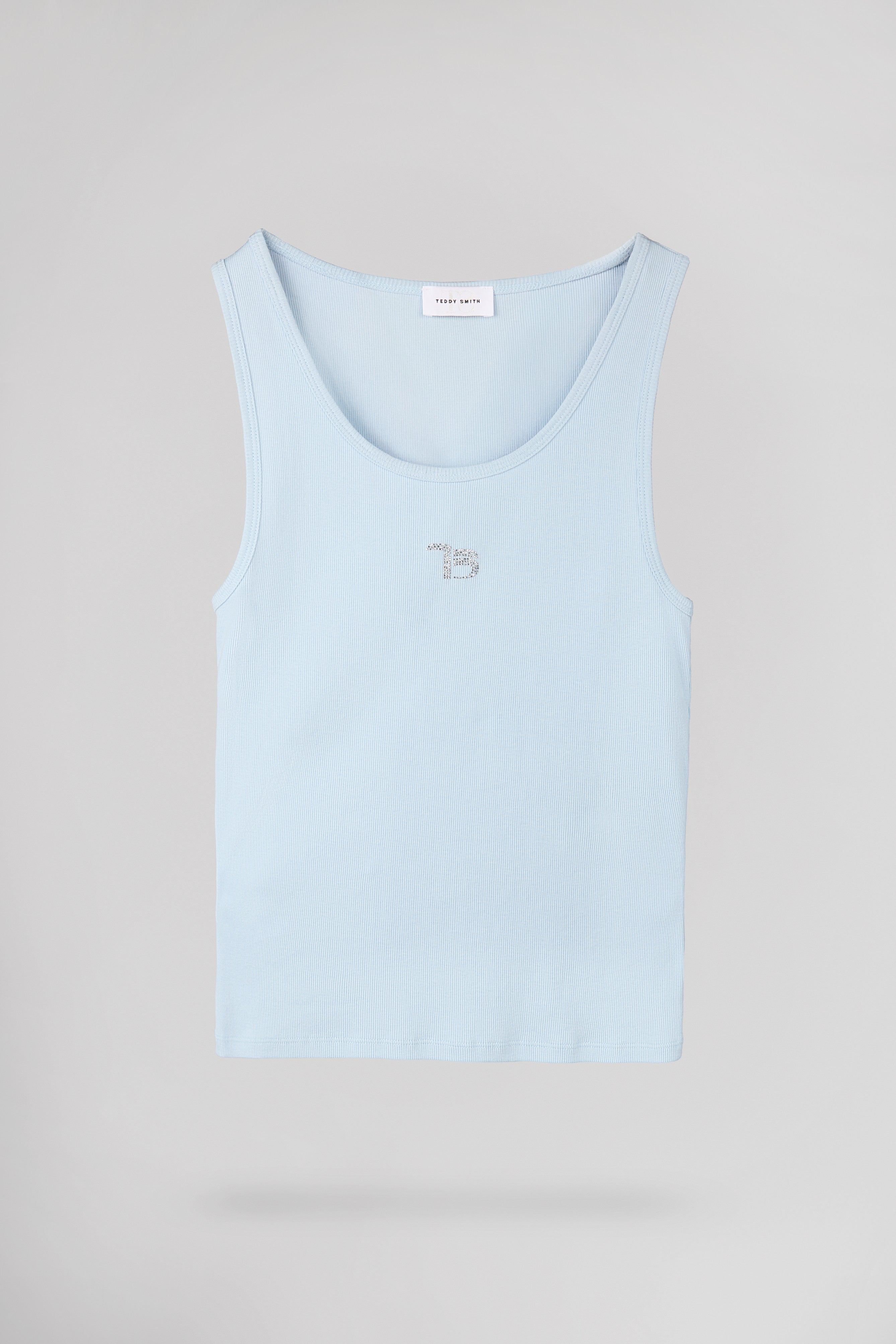 Teddy Smith D-Avril débardeur pastel blue strass