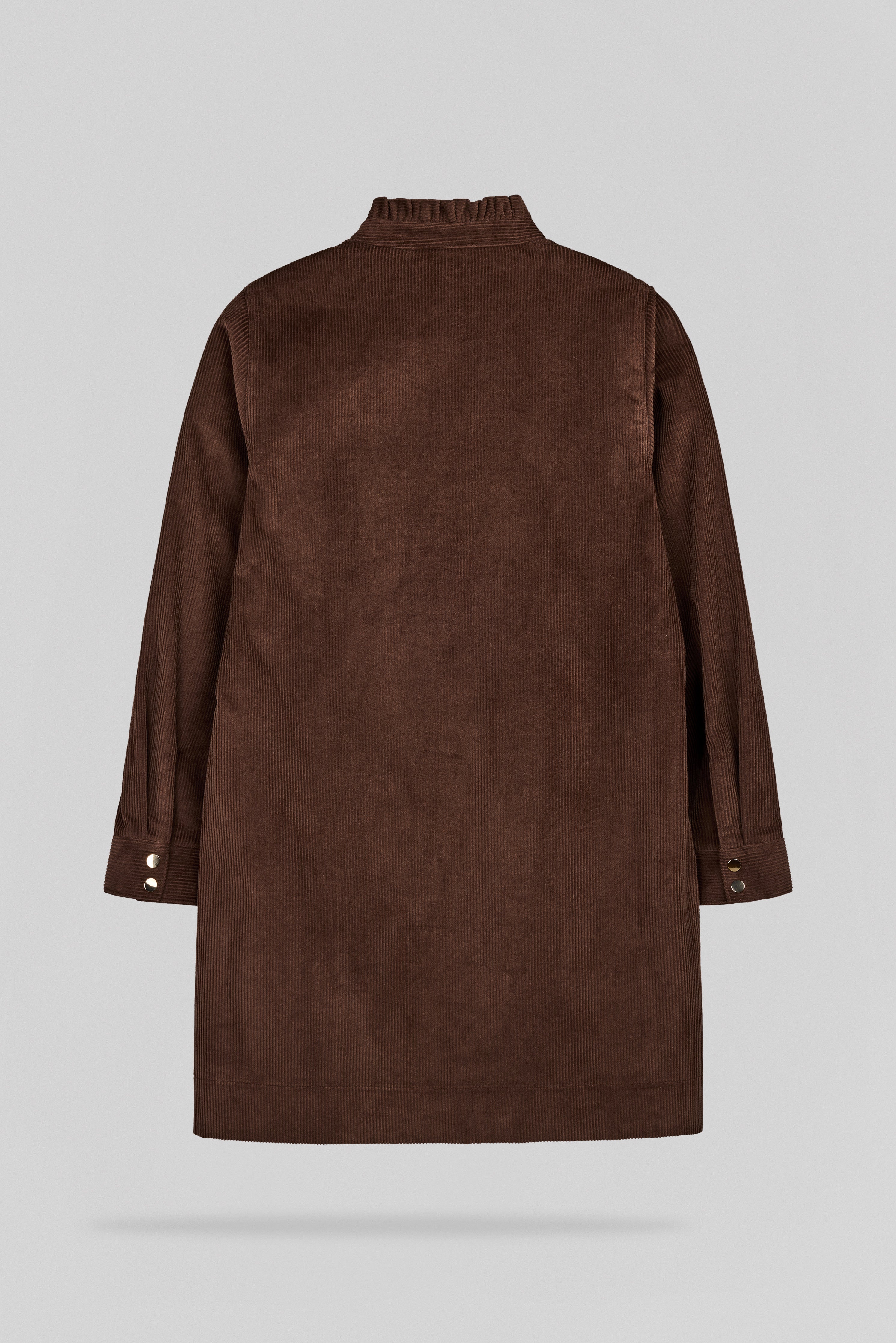 Teddy Smith R-Vicka ML robe velours chocolat femme
