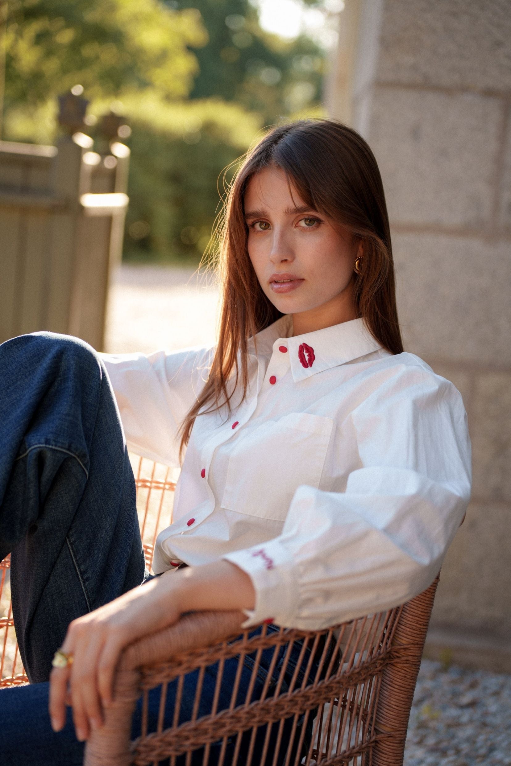 Maison Onado Cécilia chemise blanche brodée coton
