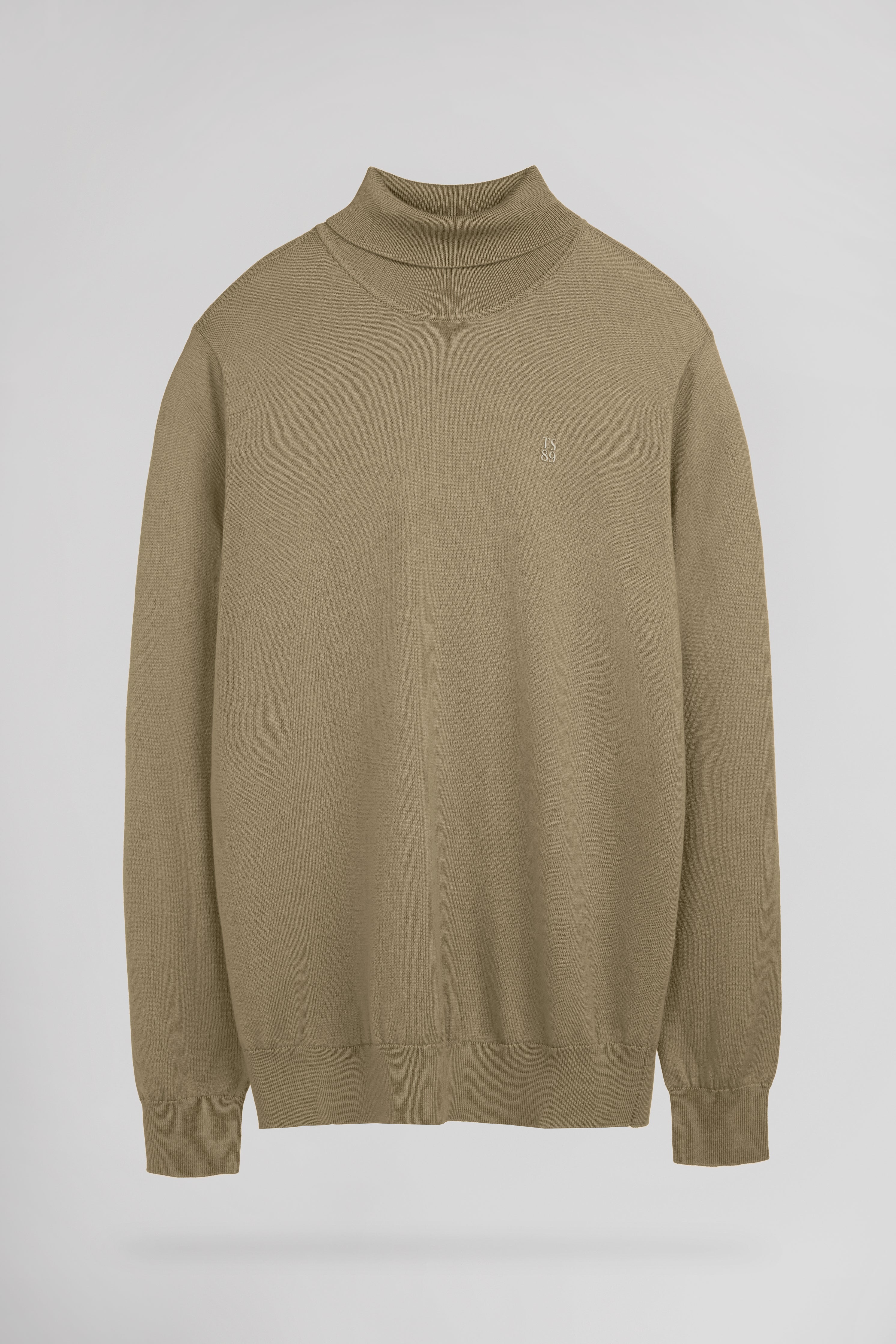 Teddy Smith P-Marcellus pull col roulé beige slim