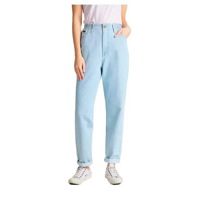 Lee Elasticated Mom jean femme délavé coupe taille haute