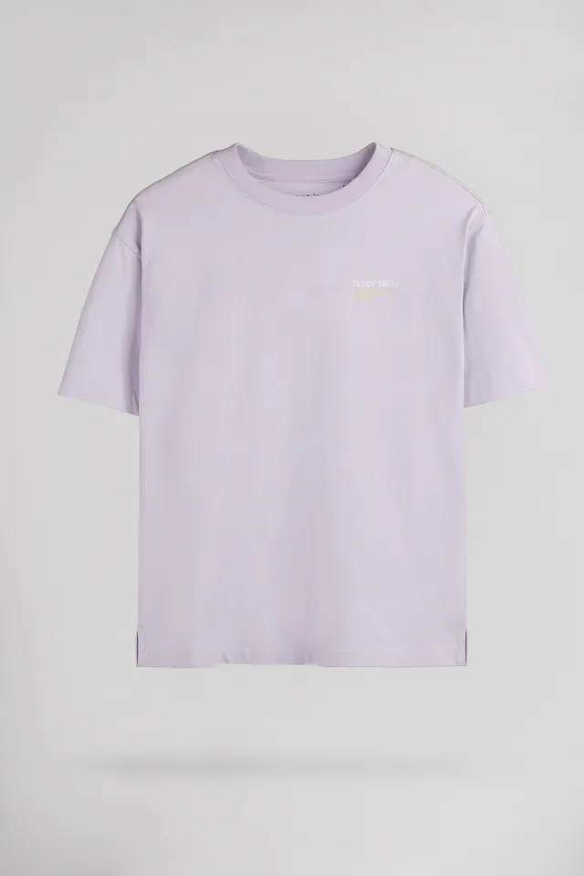Teddy Smith T-Diego MC JR t-shirt lavande garcon coton