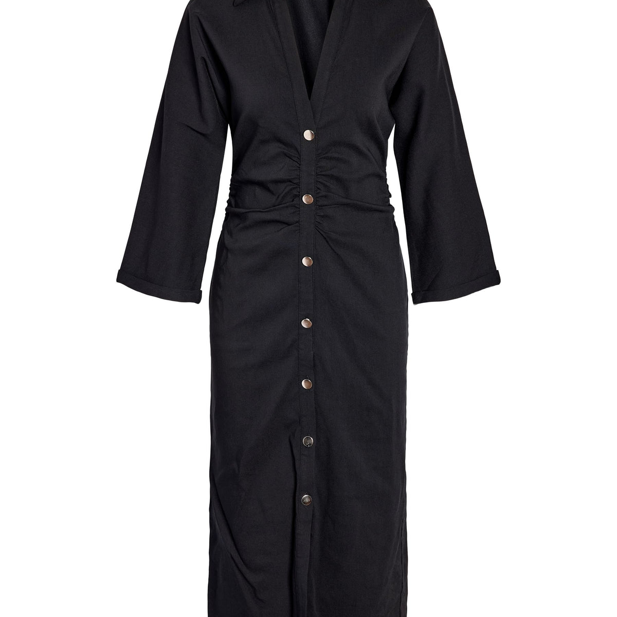 Noisy May Josefina robe chemise mi-longue col V