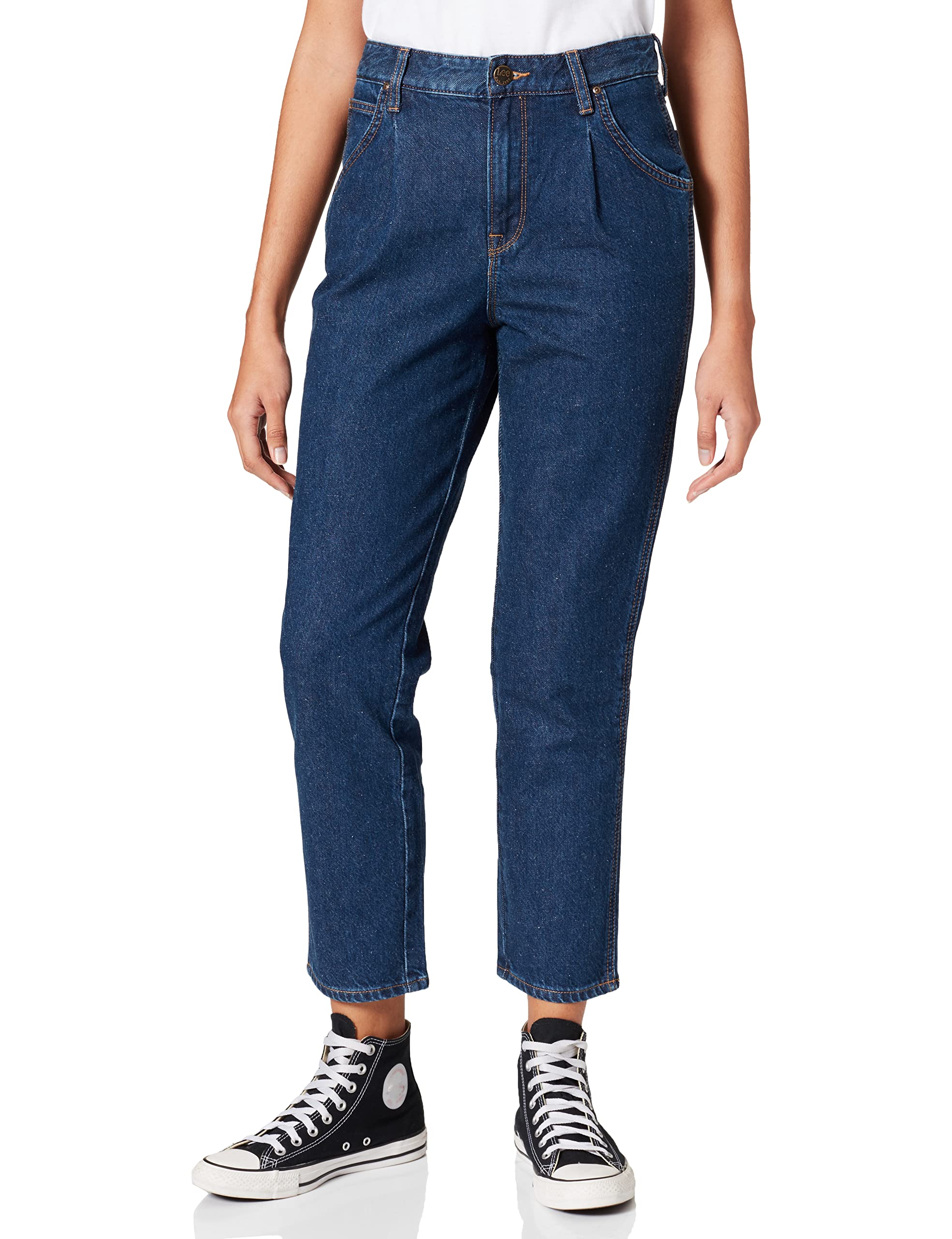 Lee Carol Pleated jean boyfriend femme rinse