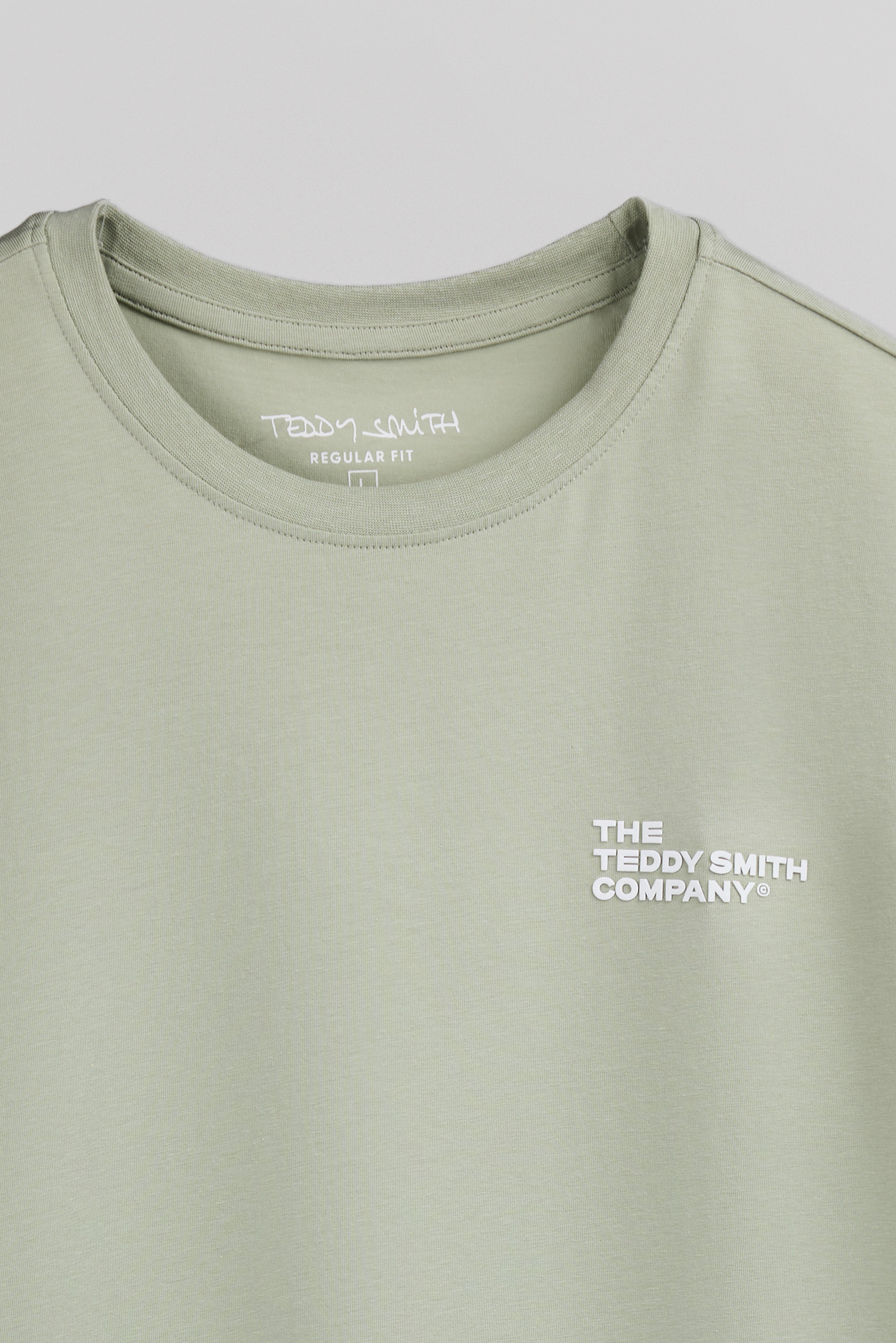 Teddy Smith T-Company t-shirt coton vert sauge regular
